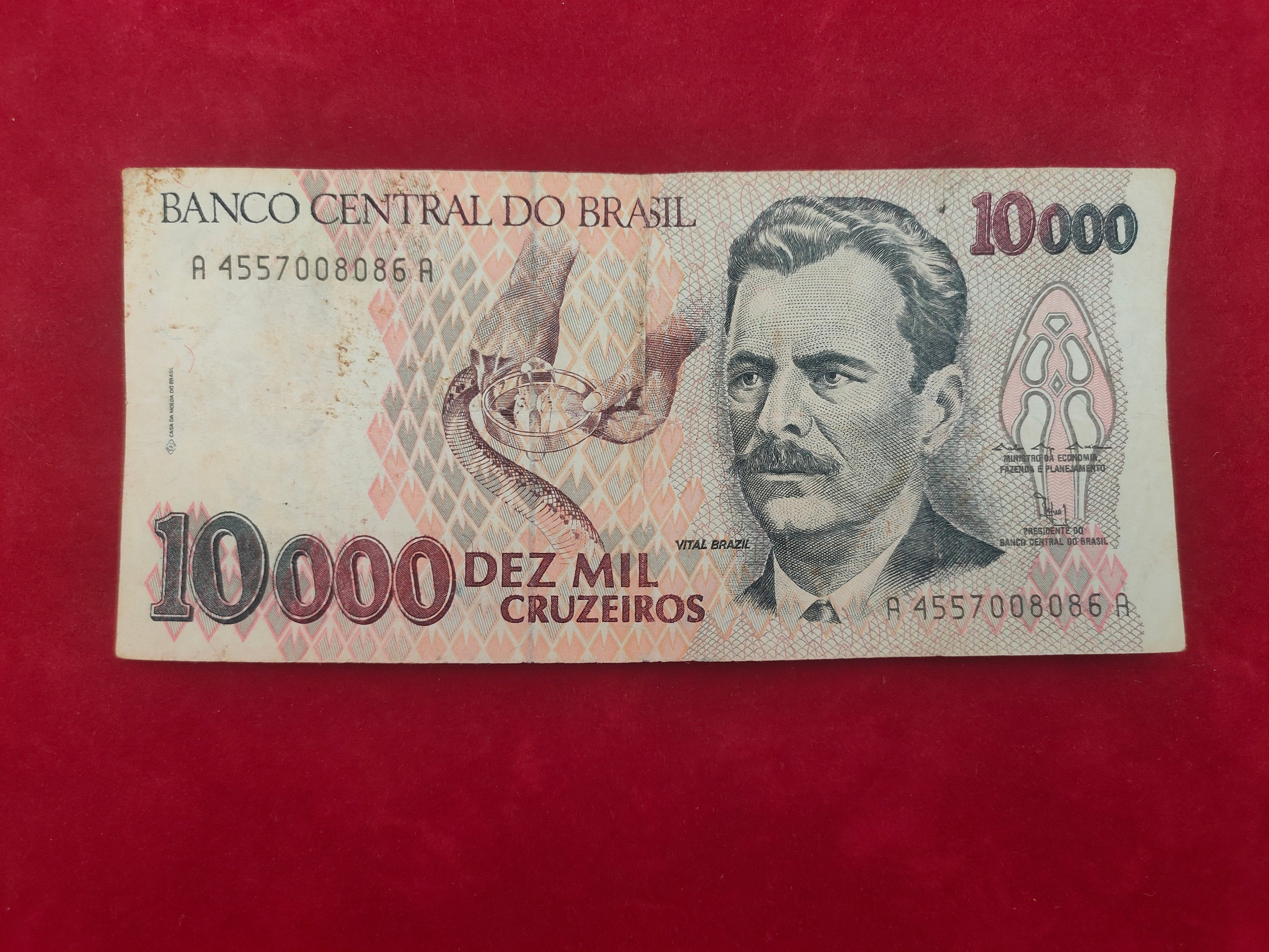CENTRAL BANK OF BRASIL 10000 CRUZEIROS (D535)