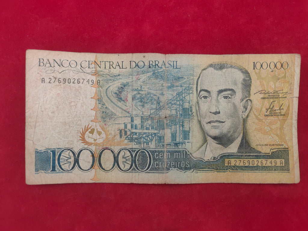 CENTRAL BANK OF BRASIL 100000 CRUZEIROS (D535)