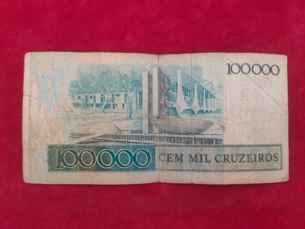 CENTRAL BANK OF BRASIL 100000 CRUZEIROS (D535)