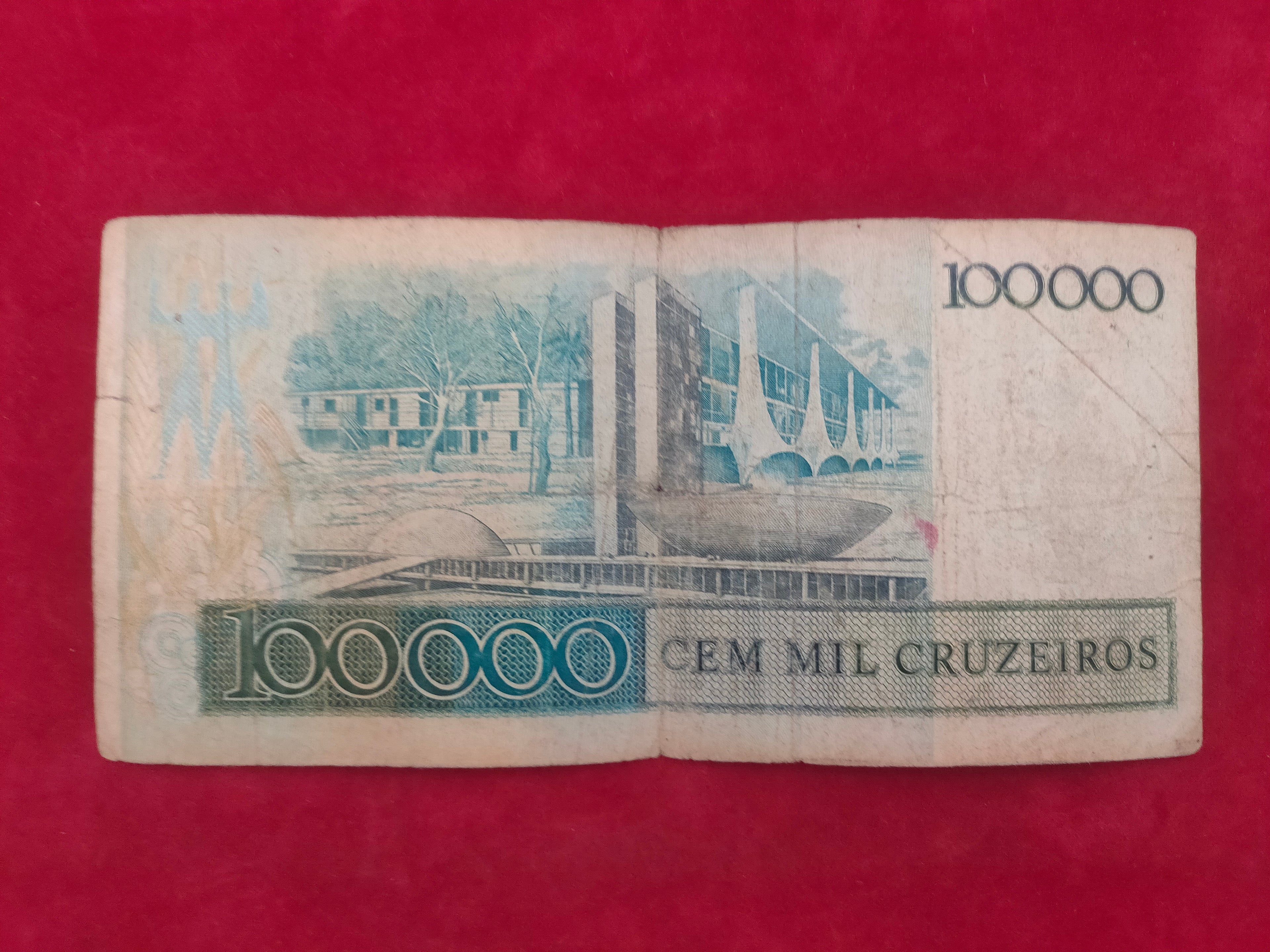 CENTRAL BANK OF BRASIL 100000 CRUZEIROS (D535)