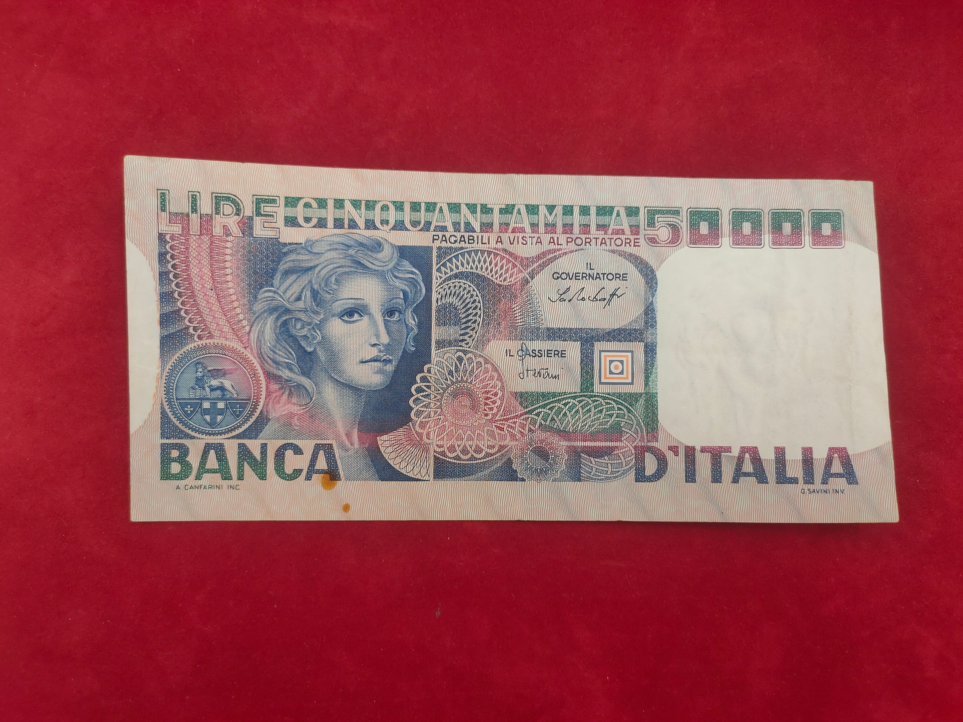 BANK OF ITALY 50000 LIRE (657)