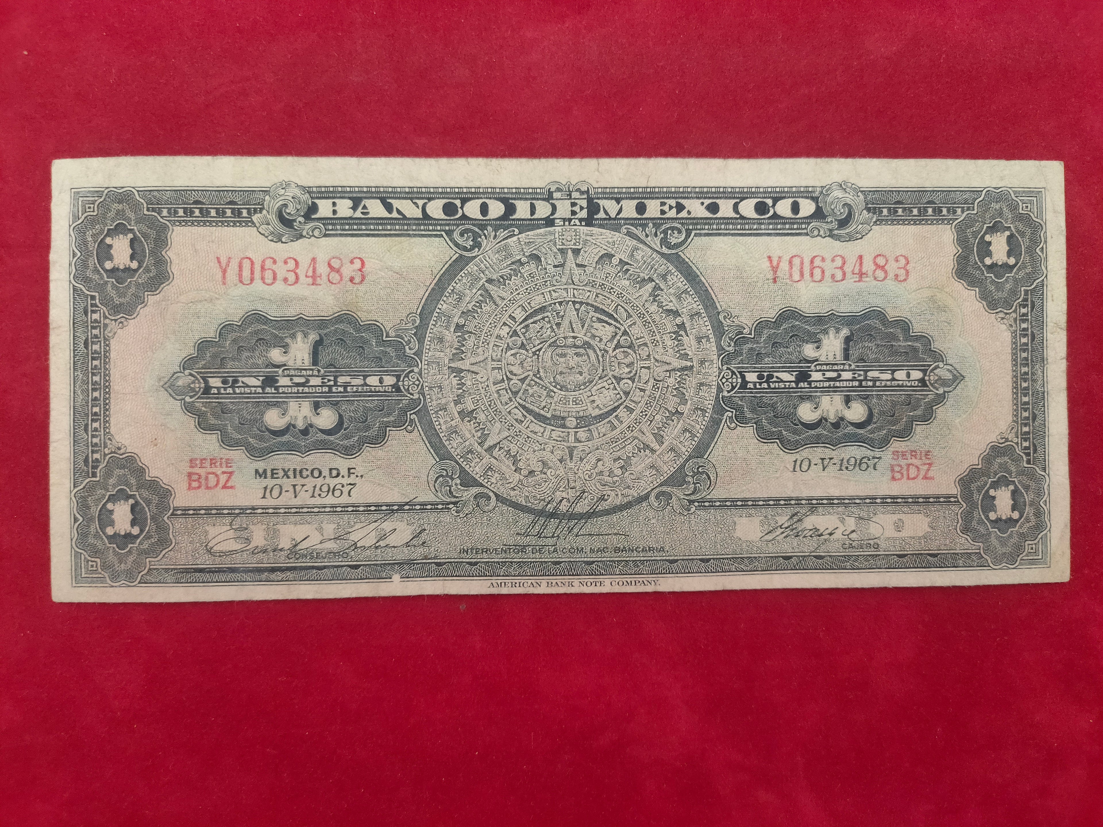 BANK OF MEXICO 1 PESO (D471)