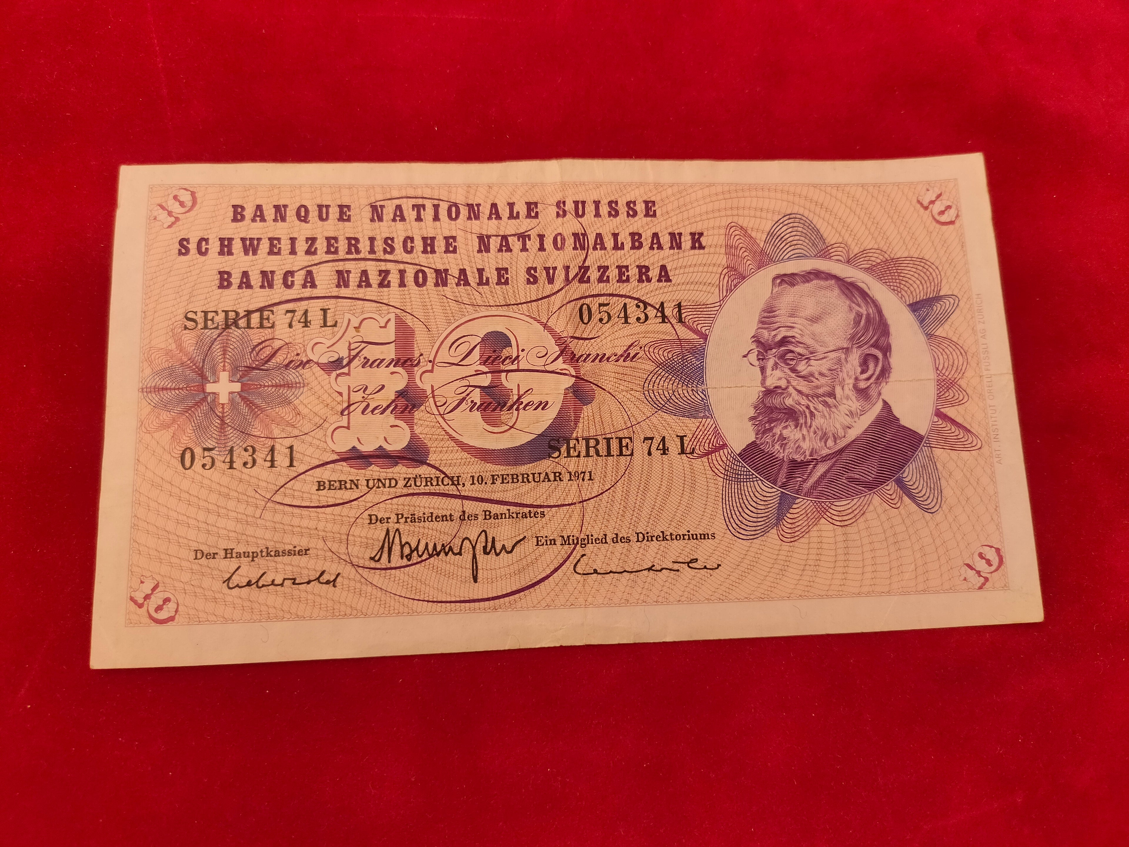 NATIONAL BANK OF SWITZERLAND 10 FRANCS
