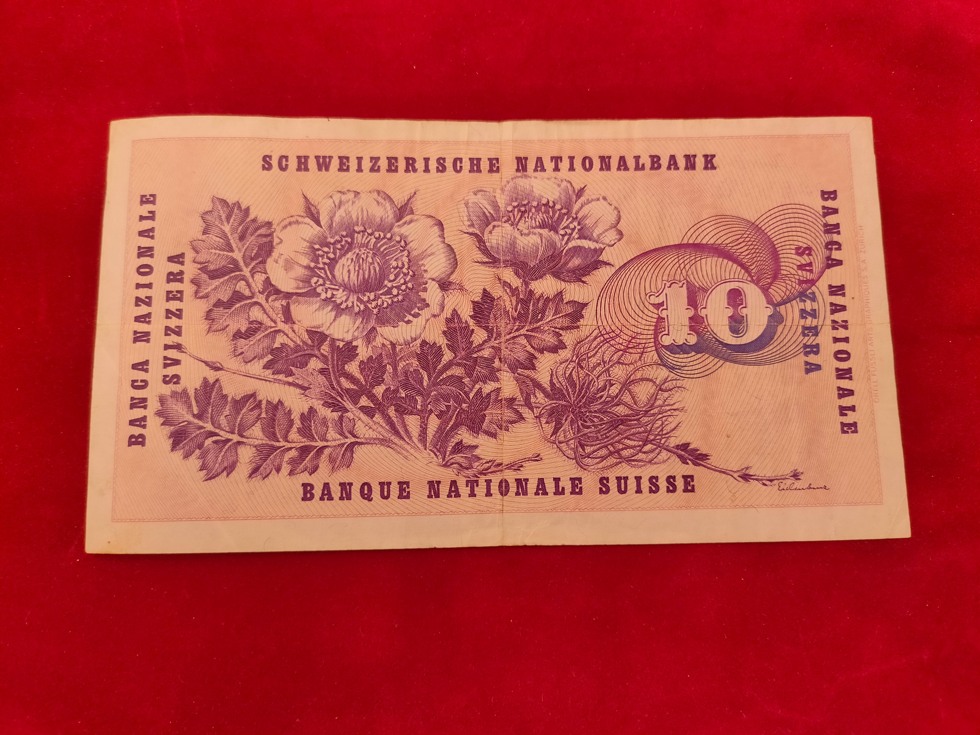 NATIONAL BANK OF SWITZERLAND 10 FRANCS