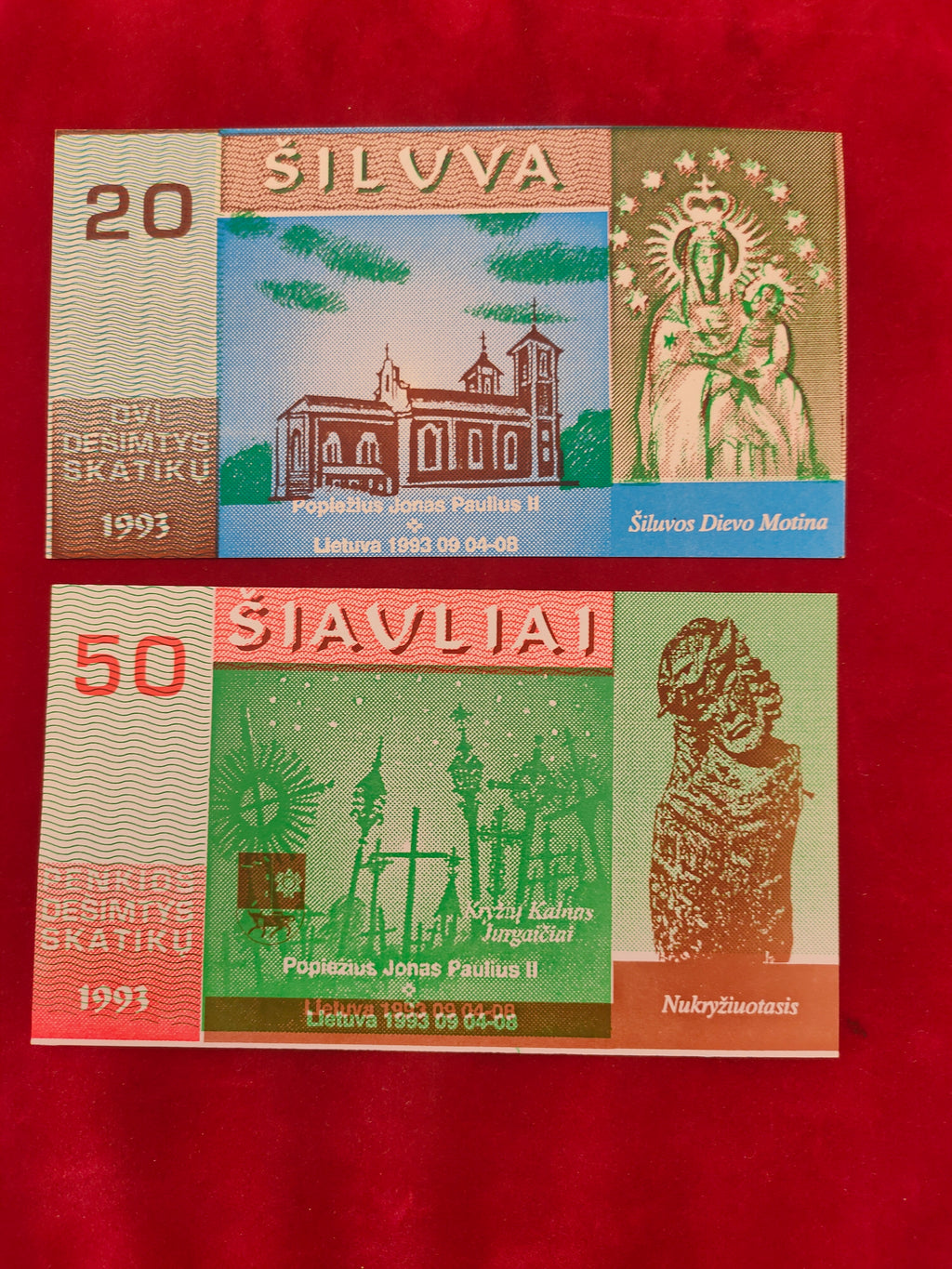 BANK OF LITHUANIA 1,3,5,20,50 LITAI (C243)