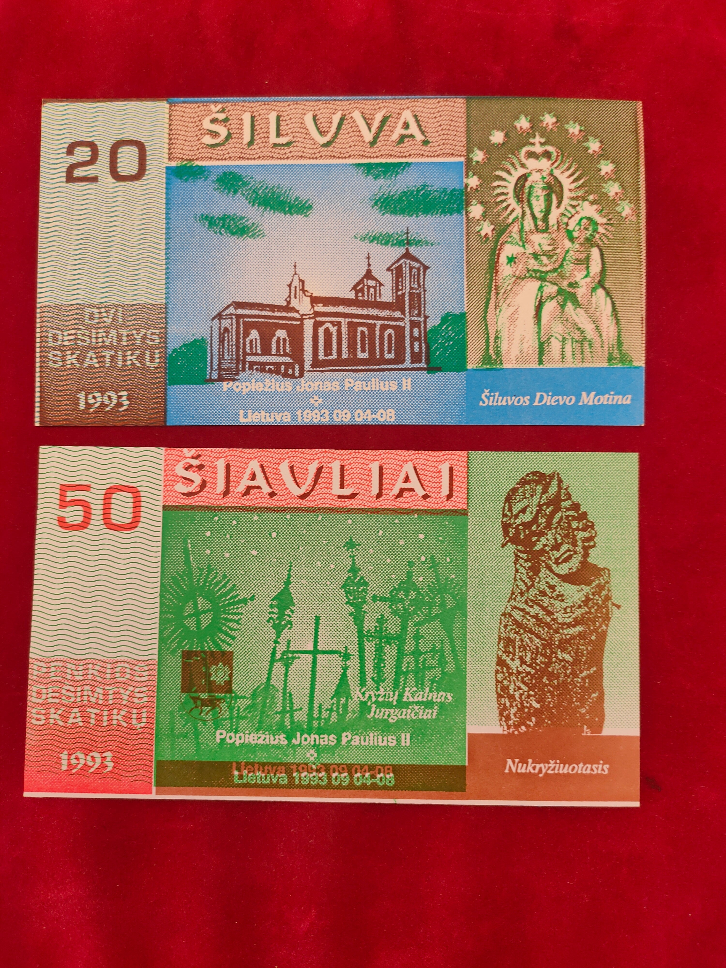BANK OF LITHUANIA 1,3,5,20,50 LITAI (C243)