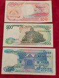 BANK OF INDONESIA 100, 500, 1000 RUPIAH (D578)