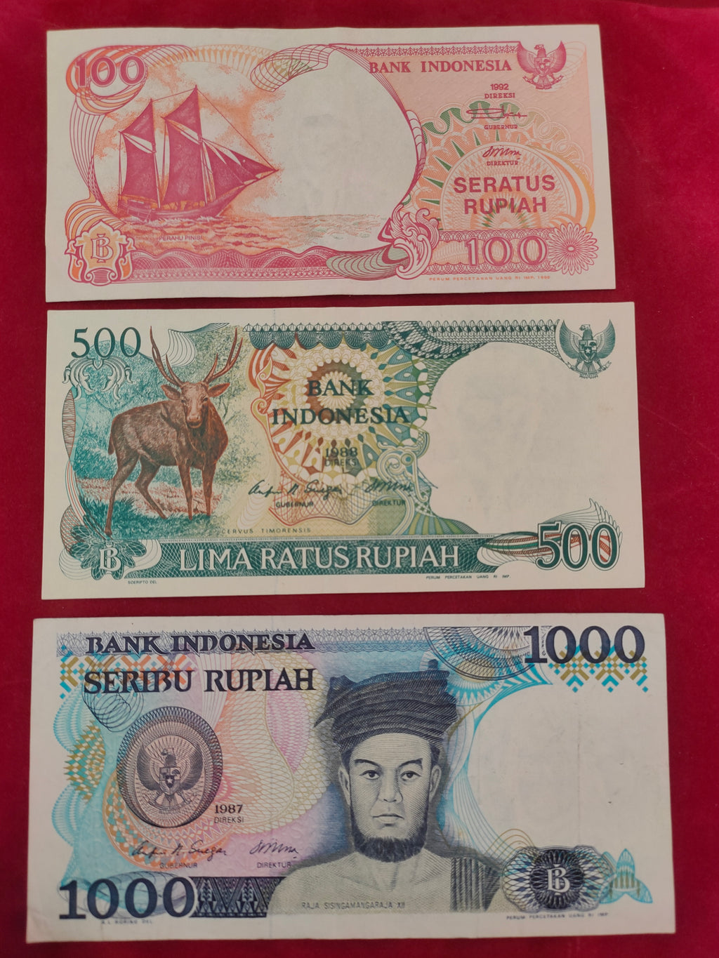 BANK OF INDONESIA 100, 500, 1000 RUPIAH (D578)
