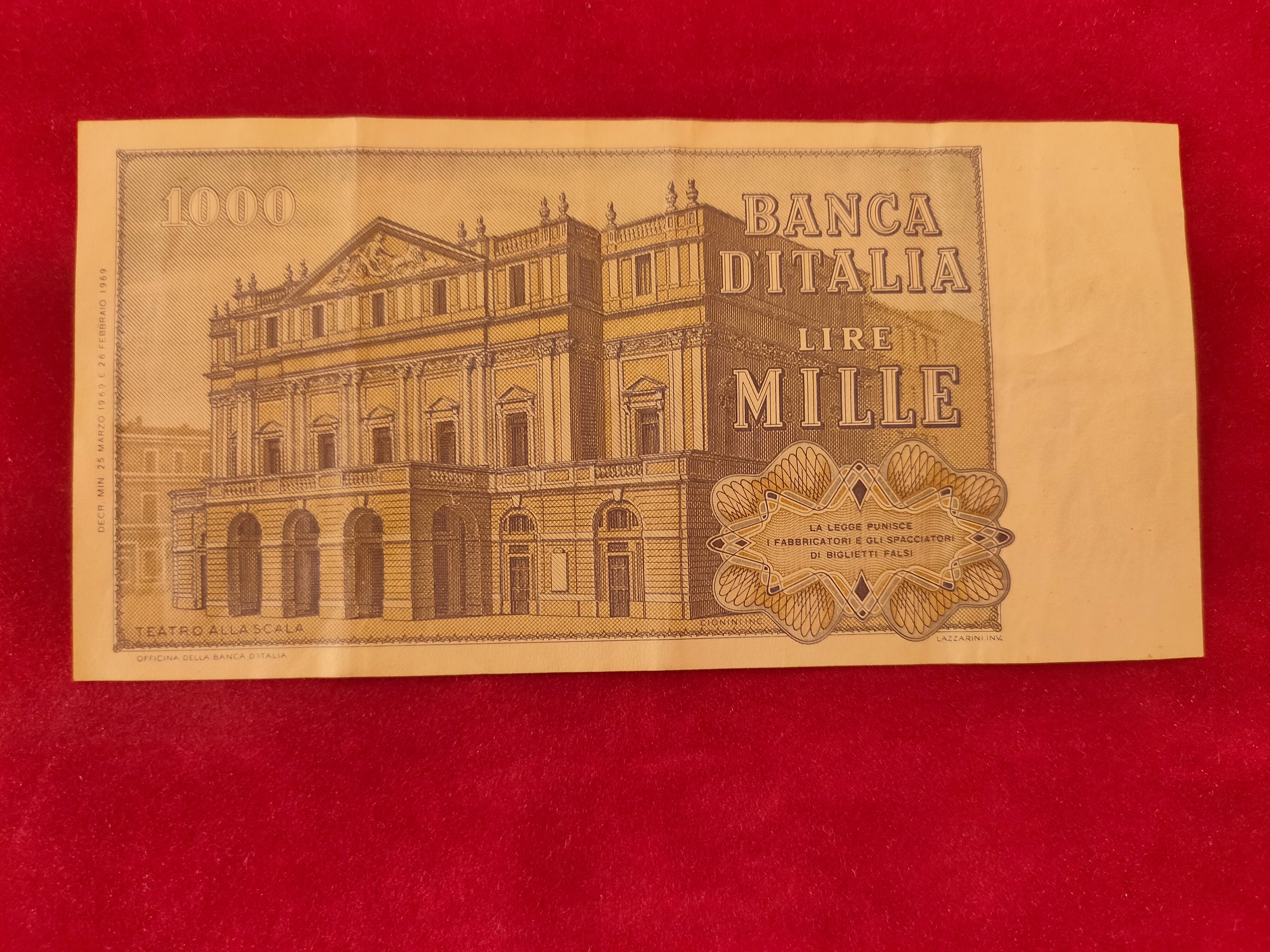 BANK OF  ITALY 1000 LIRE (C085)