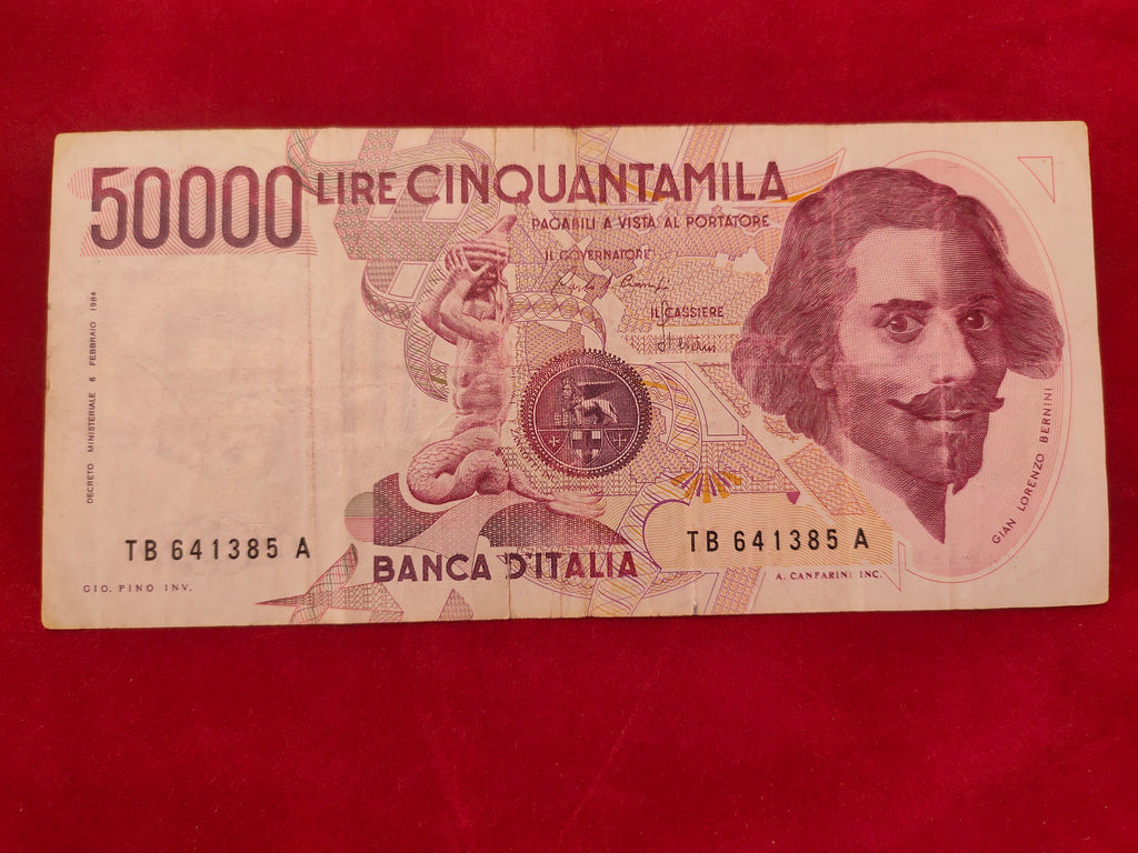 BANK OF ITALY 50000 LIRE (D381)