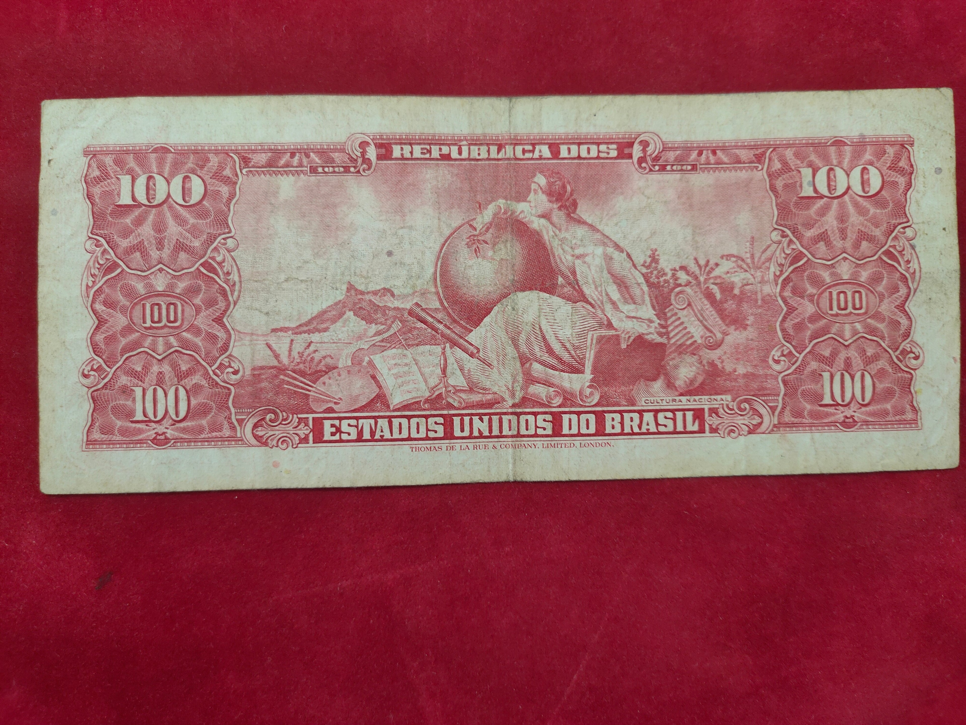 CENTRAL BANK OF BRASIL 100 CRUZEIROS (D881)