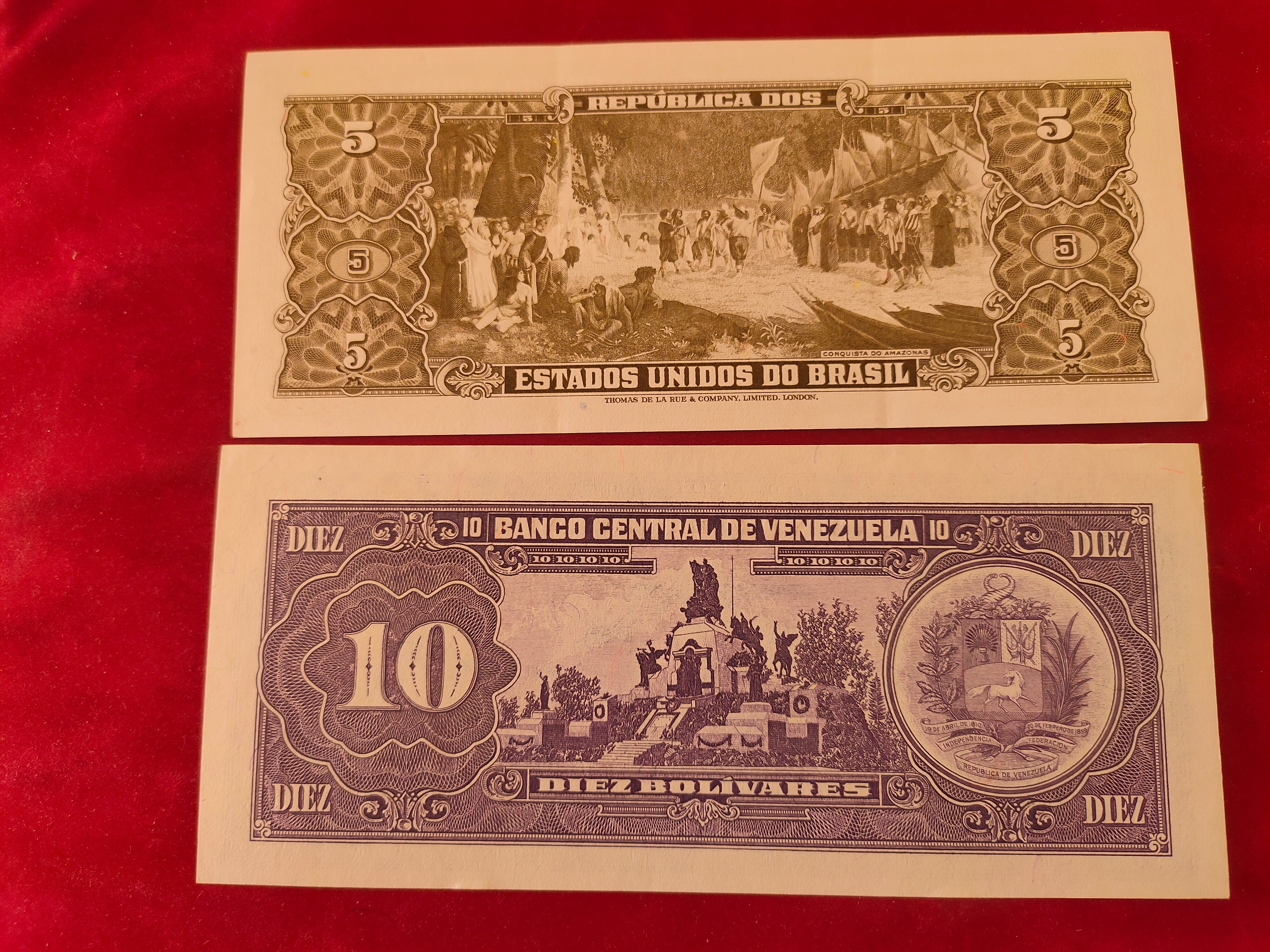 CENTRAL BANK OF BRASIL 5, 10 BOLIVARES (C198)