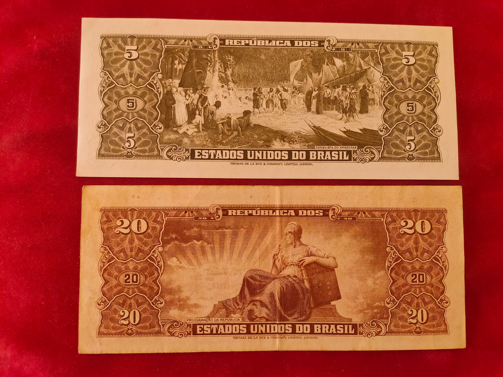 BANK OF BARSIL 5, 20, 100, 10000 CRUZEIROS (252)