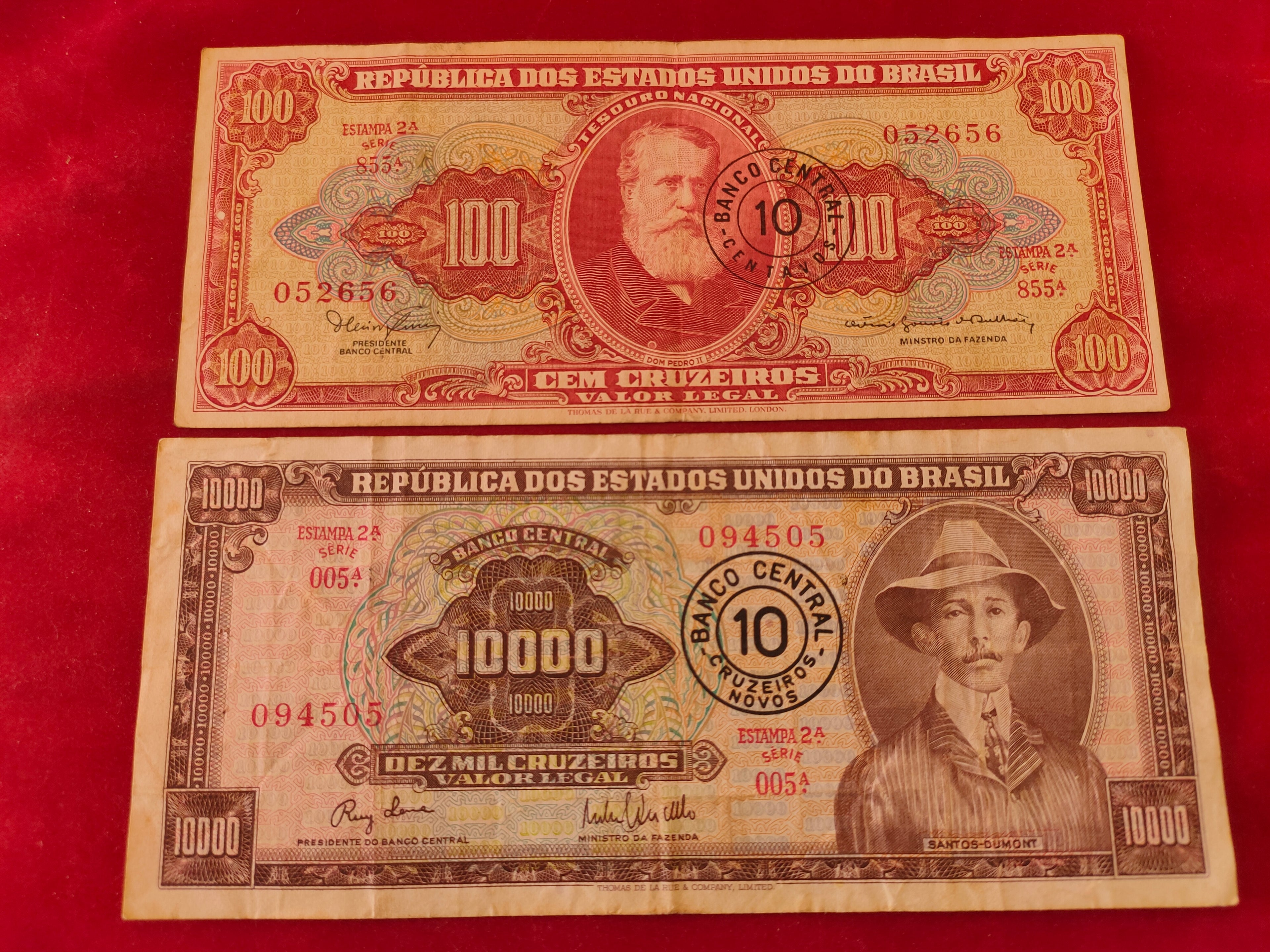BANK OF BARSIL 5, 20, 100, 10000 CRUZEIROS (252)