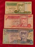 CENTRAL BANK OF JORDAN 1, 5, 10 DINARS (D786)