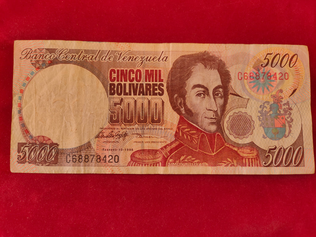 CENTRAL BANK OF VENEZUELA 5000 BOLIVARES (D986)