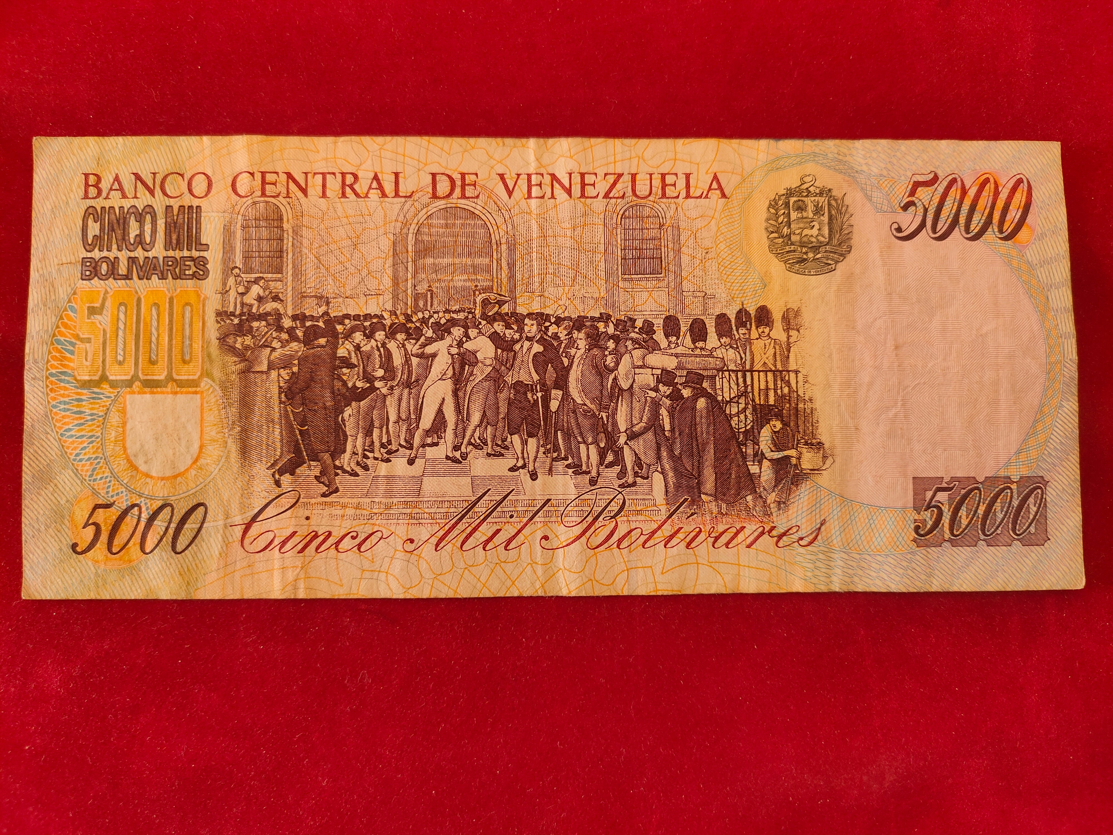 CENTRAL BANK OF VENEZUELA 5000 BOLIVARES (D986)