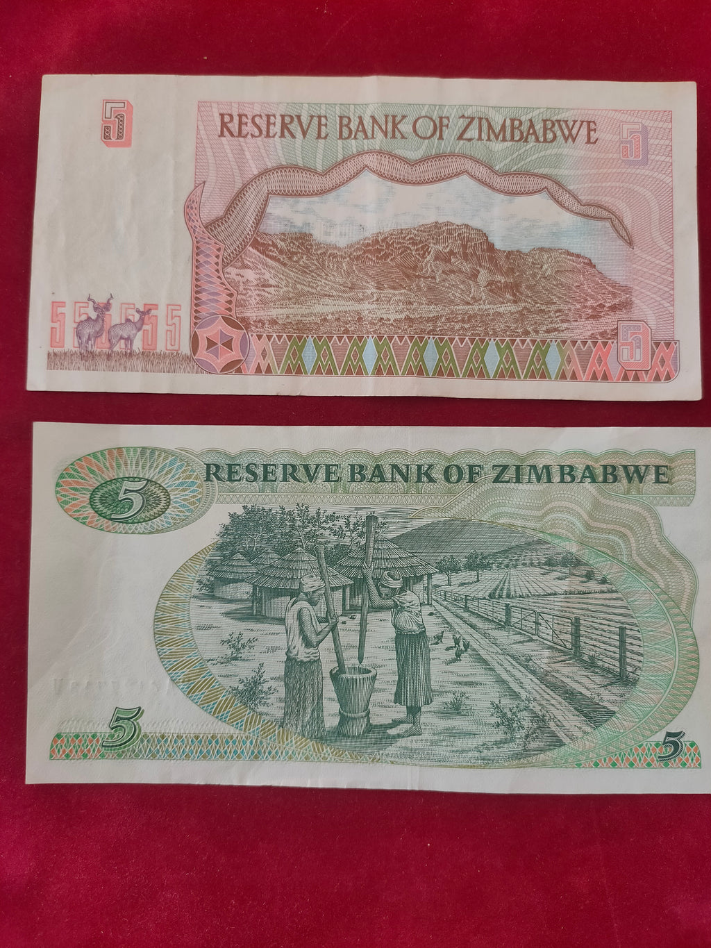 CENTRAL BANK OF ZIMBABWE 5, 10, 100 DOLLARS (C168)