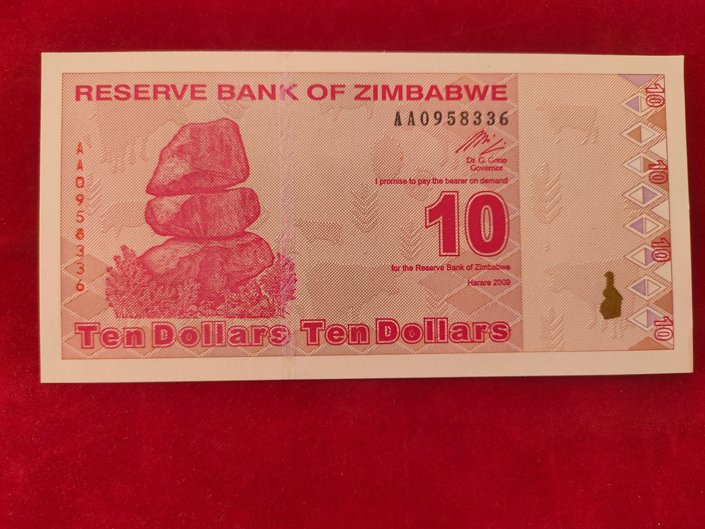 RESERVE BANK OF ZIMBABWE 10 DOLLARS (325)