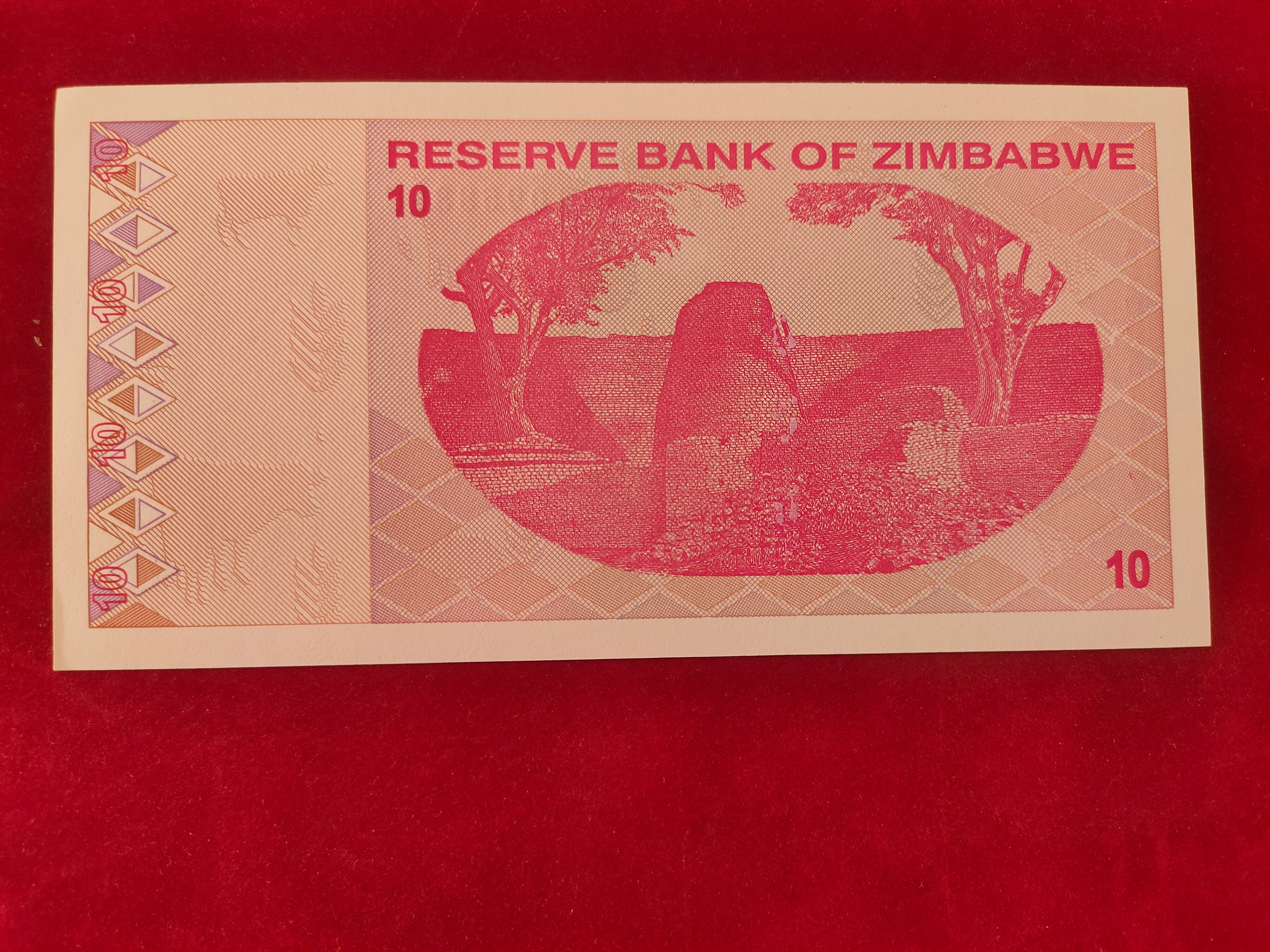 RESERVE BANK OF ZIMBABWE 10 DOLLARS (325)