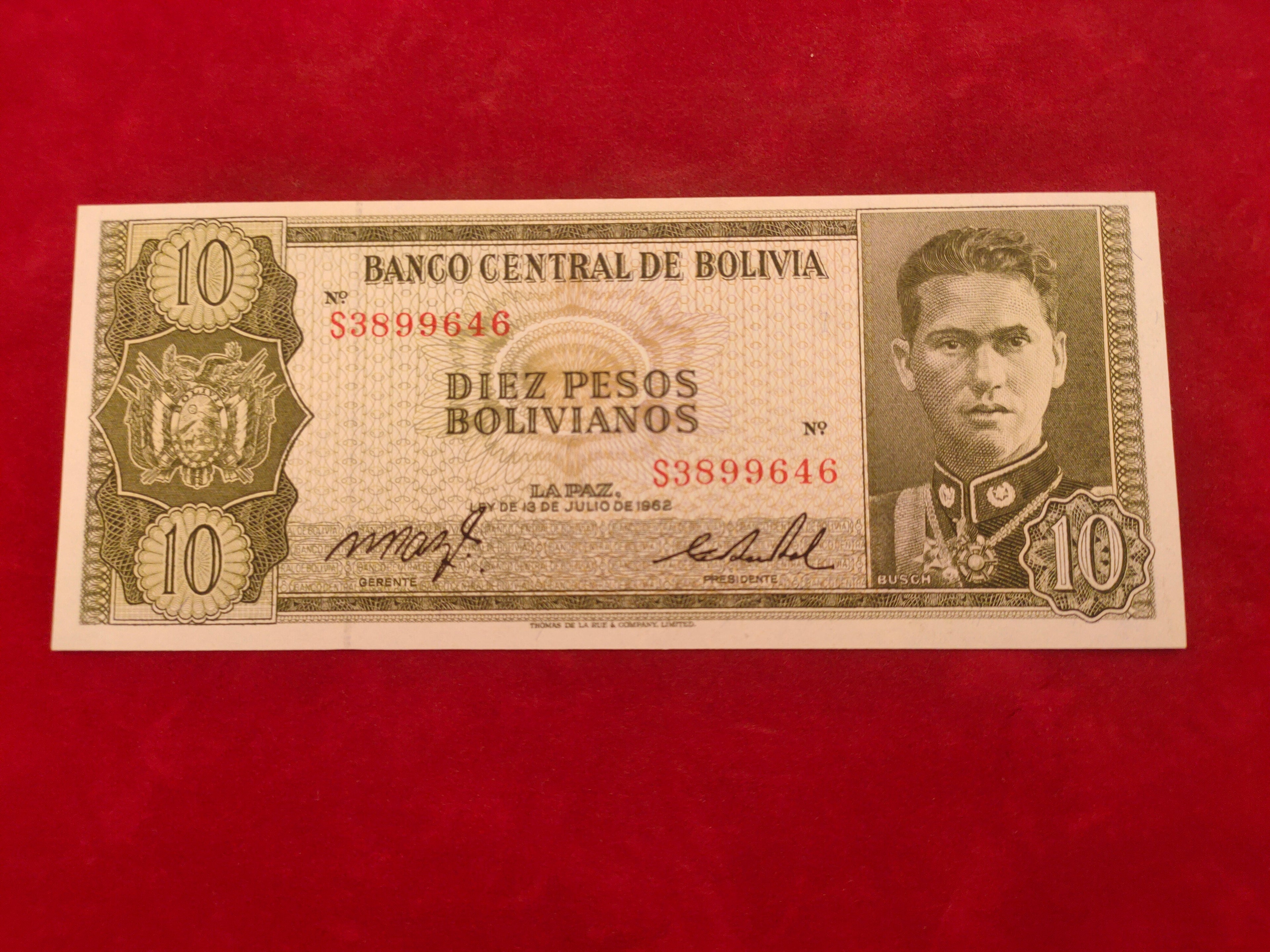 CENTRAL BANK OF BOLIVIA 10 BOLIVIANOS (330)