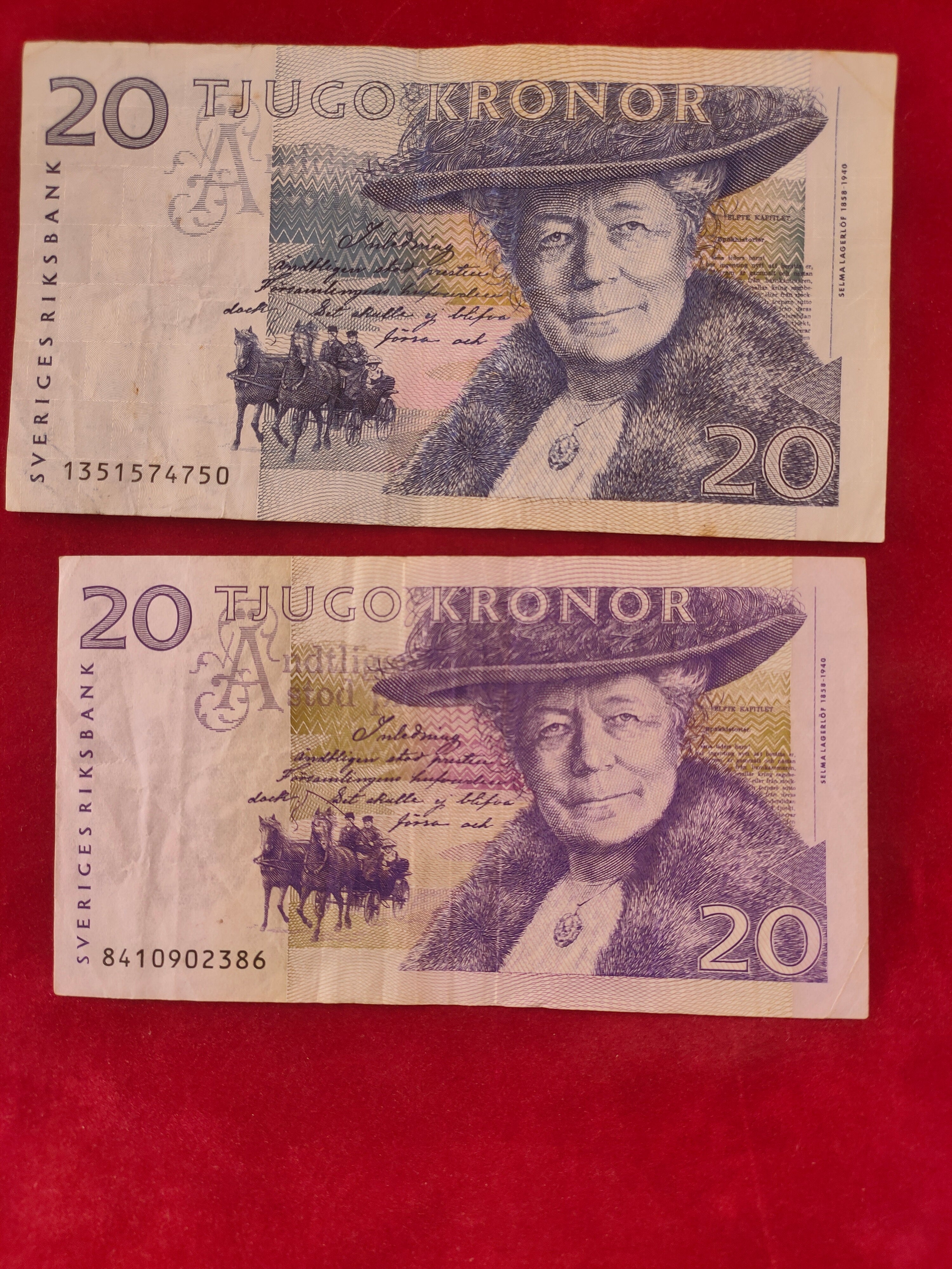 NATIONAL BANK OF SWEDEN 20 KRONOR (D835)