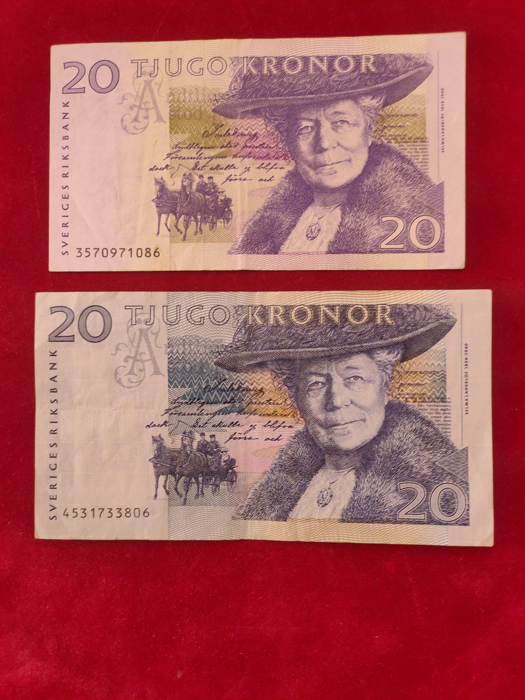 NATIONAL BANK OF SWEDEN 20 KRONOR (D826)