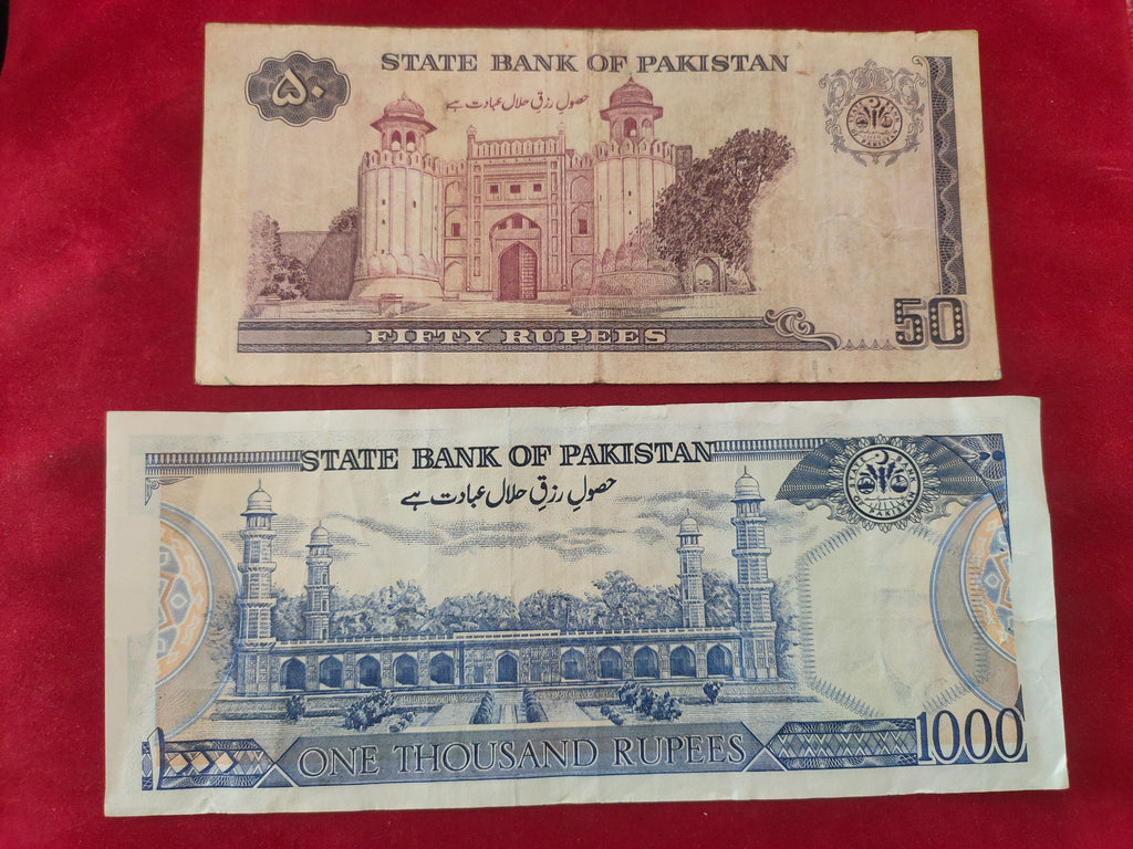 STATE BANK OF PAKISTAN 50, 100 RUPEES (D818)