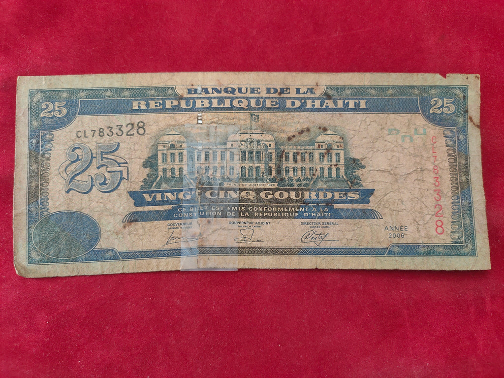 BANK OF HAITI 25 GOURDES (D821)