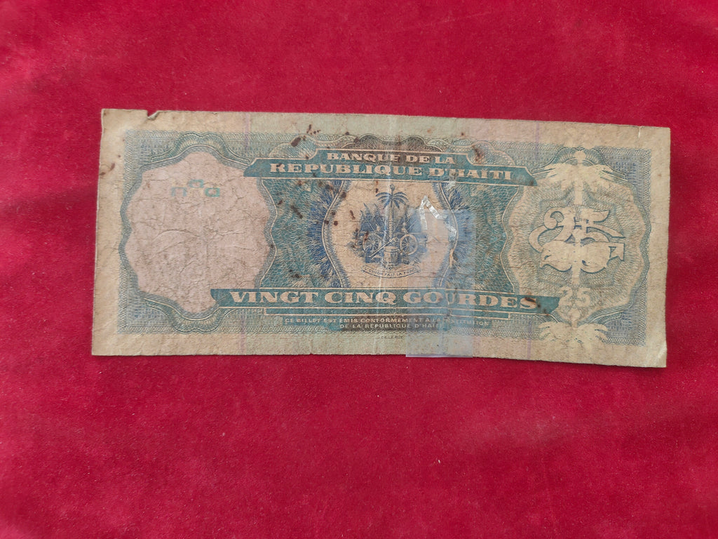 BANK OF HAITI 25 GOURDES (D821)