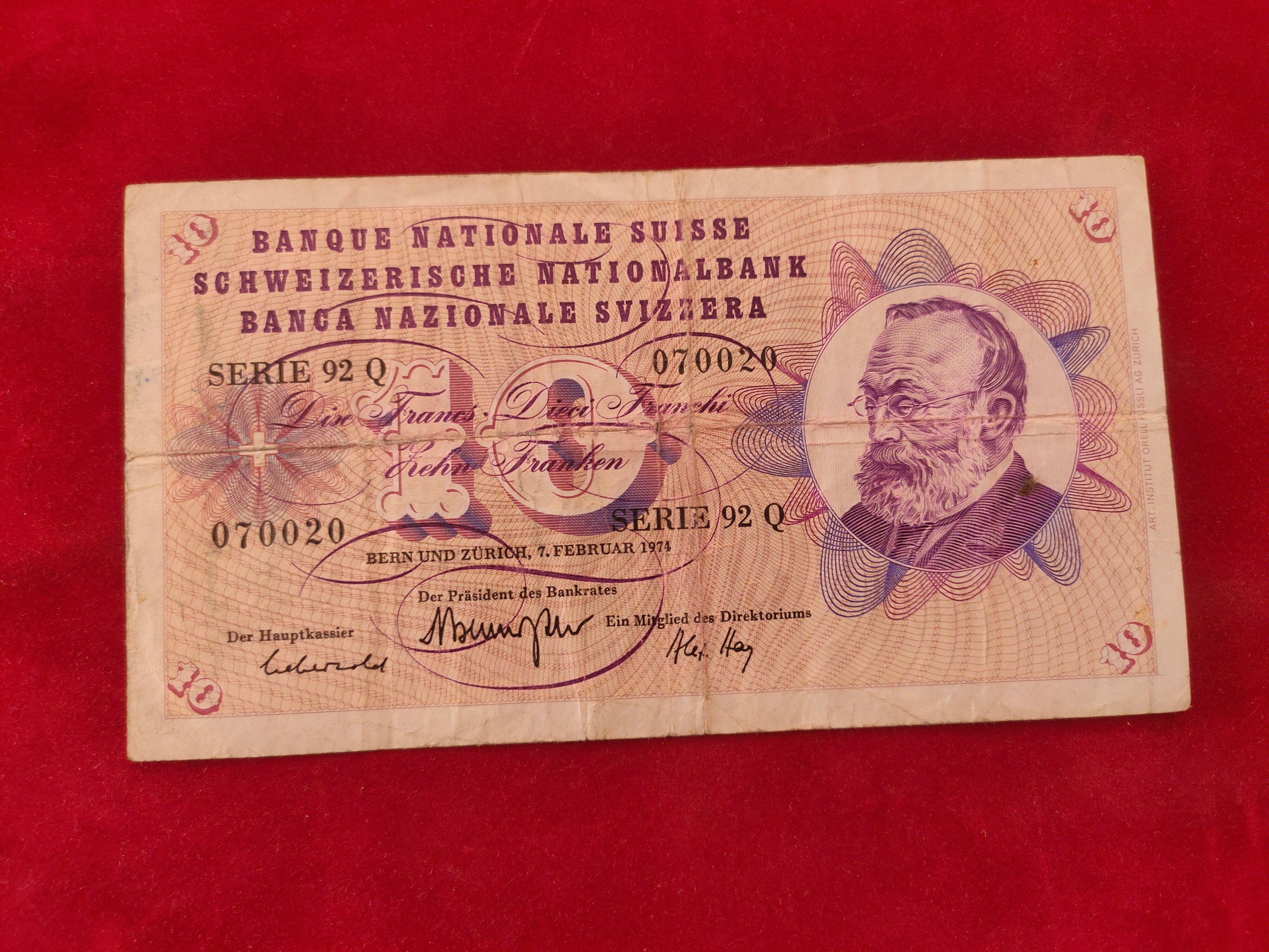 NATIONAL BANK OF SWITZERLAND 10 FRANCS (D776)