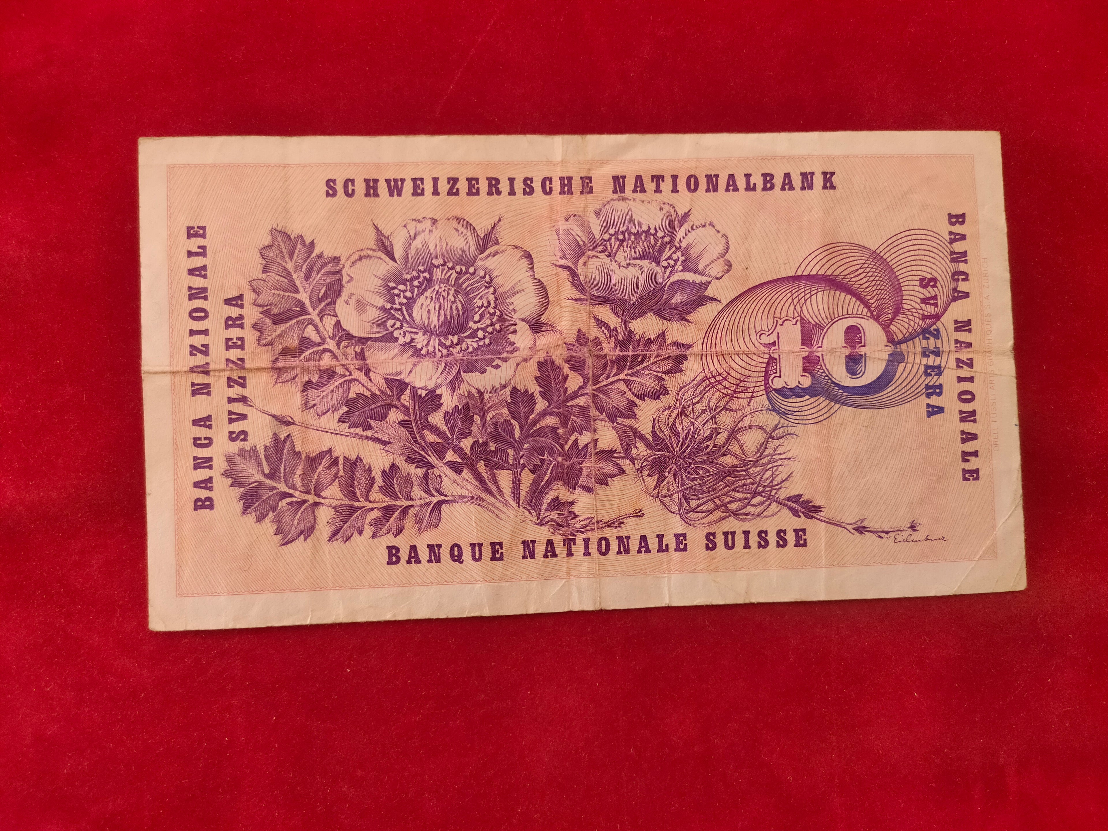 NATIONAL BANK OF SWITZERLAND 10 FRANCS (D776)