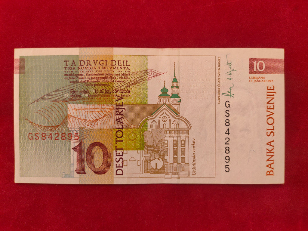 BANK OF SLOVENIA 10 TOLARJEV (D777)