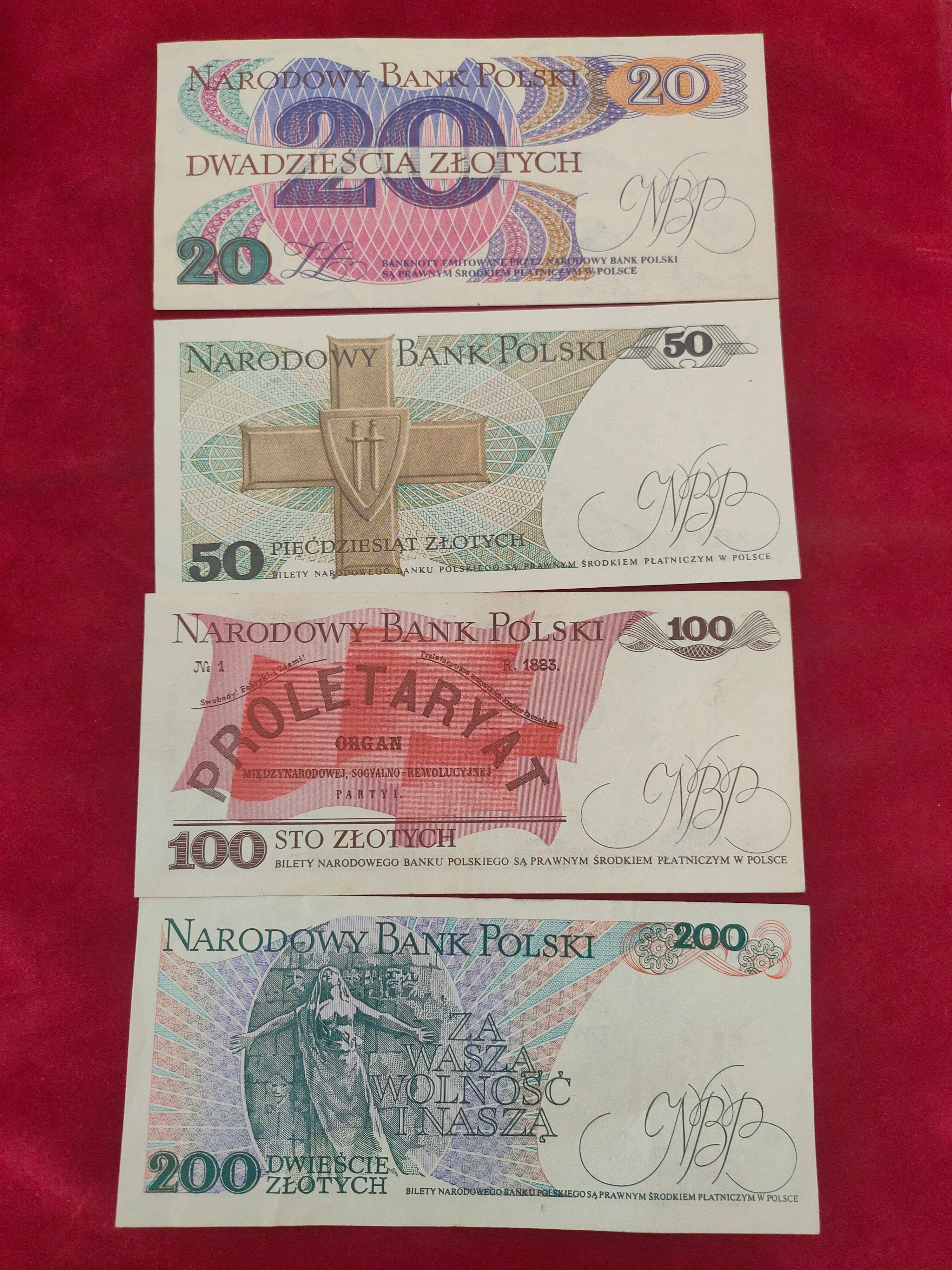 BANK OF POLAND 20, 50, 100, 200, 500, 1000, 2000, 5000 ZLOTYCH (250)