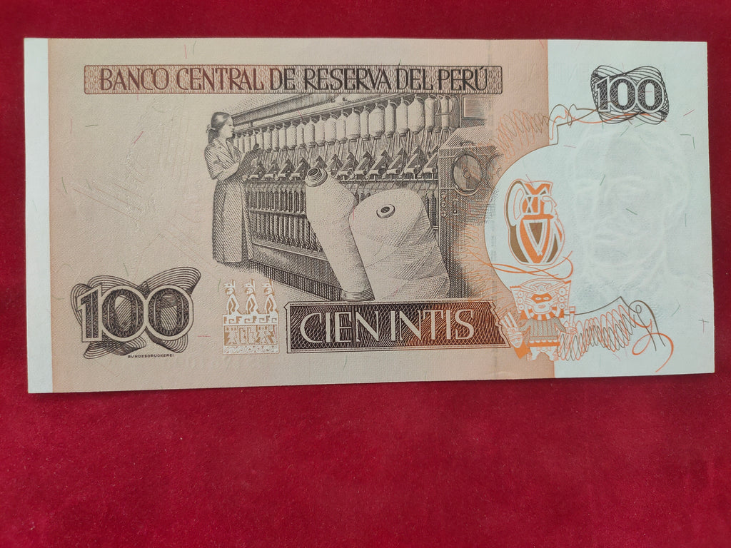 CENTRAL BANK OF PERU 100 CIEINTIS (V442)