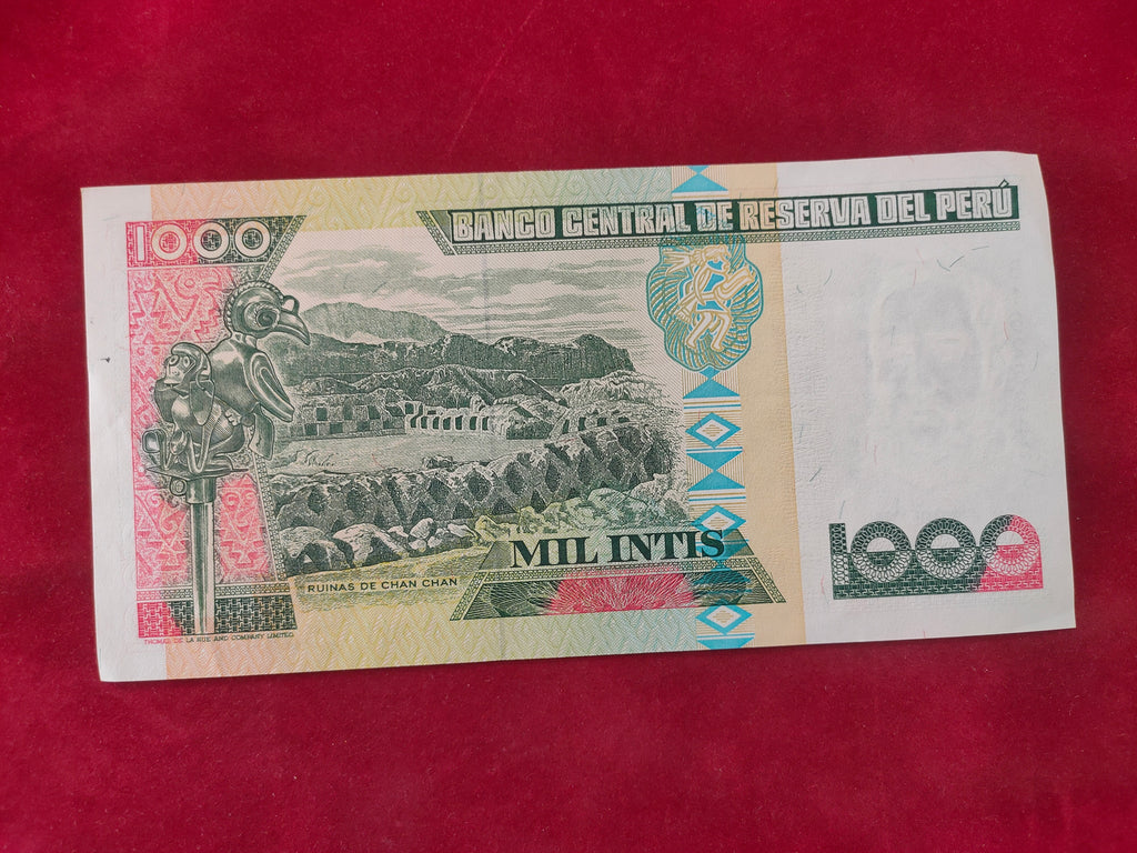 CENTRAL BANK OF PERU 1000  INTIS (V442)
