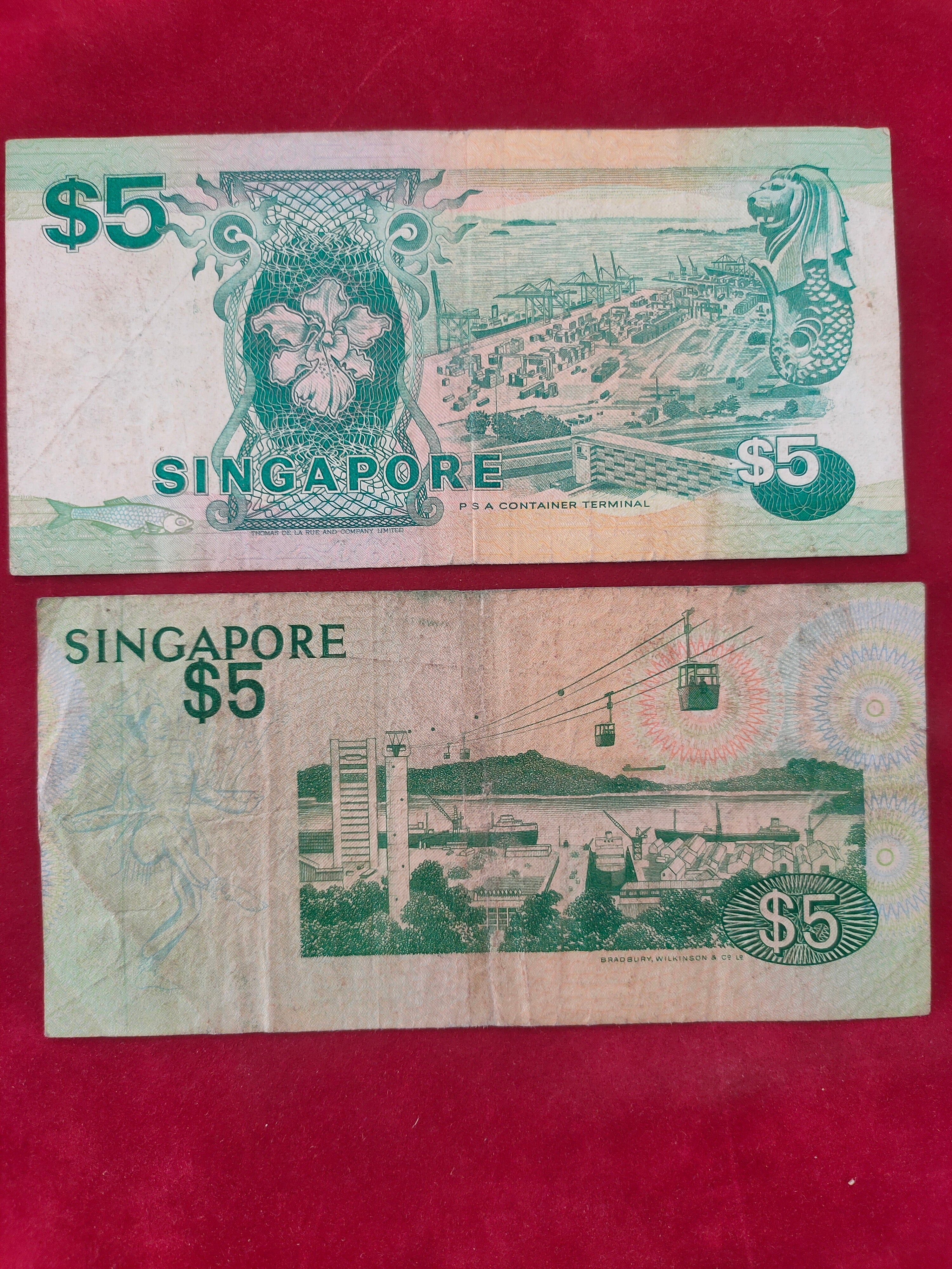 BANK OF SINGAPORE 5 DOLLARS (D898)