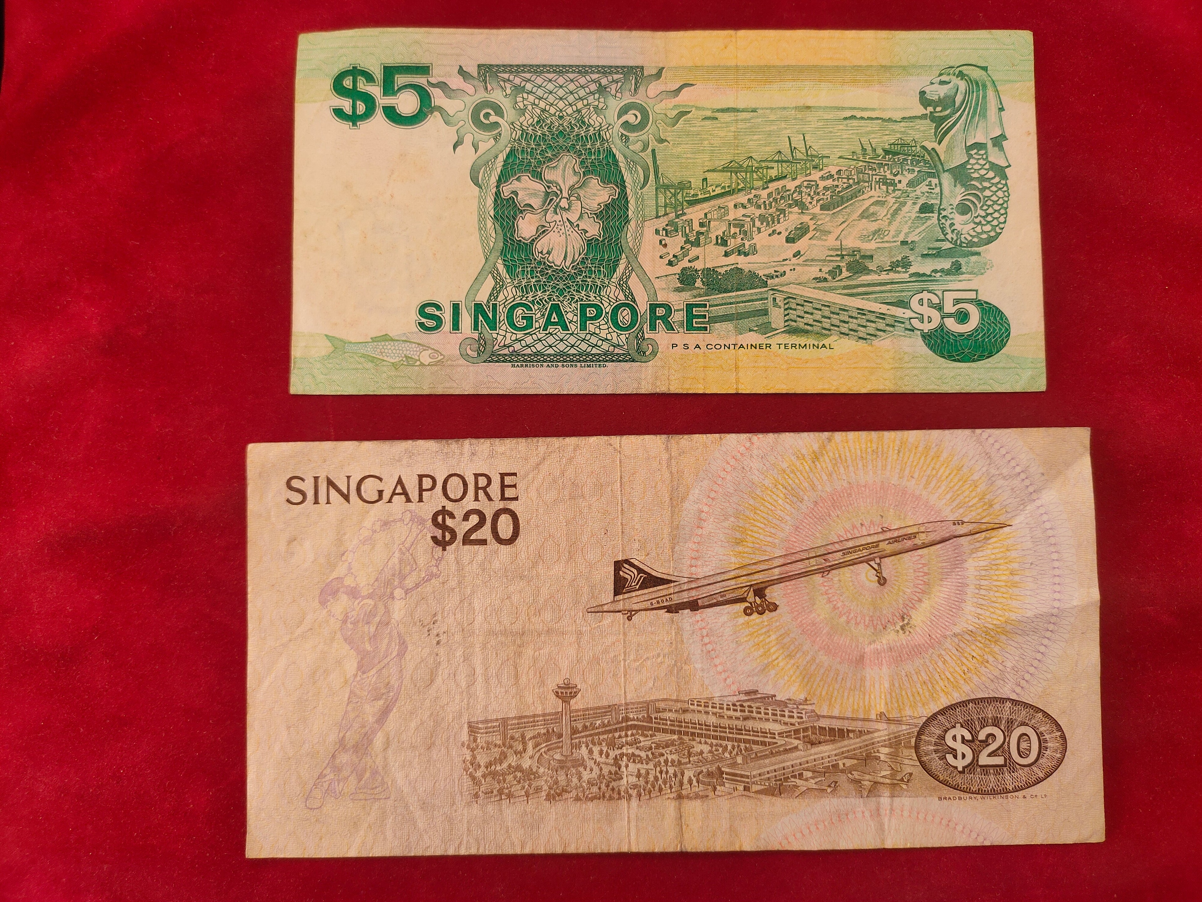 BANK OF SINGAPORE 5, 20 DOLLARS (D897)