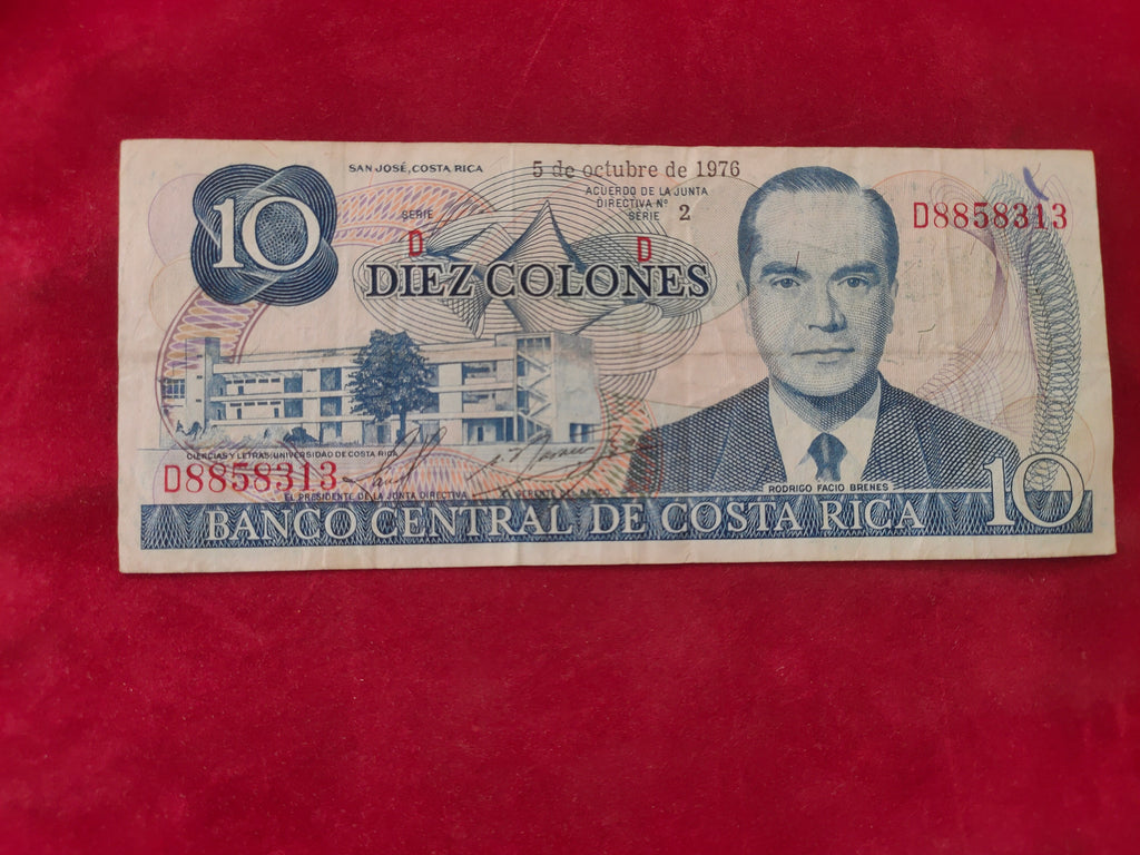 CENTRAL BANK OF COSTA RICA 10 COLONES (D820)