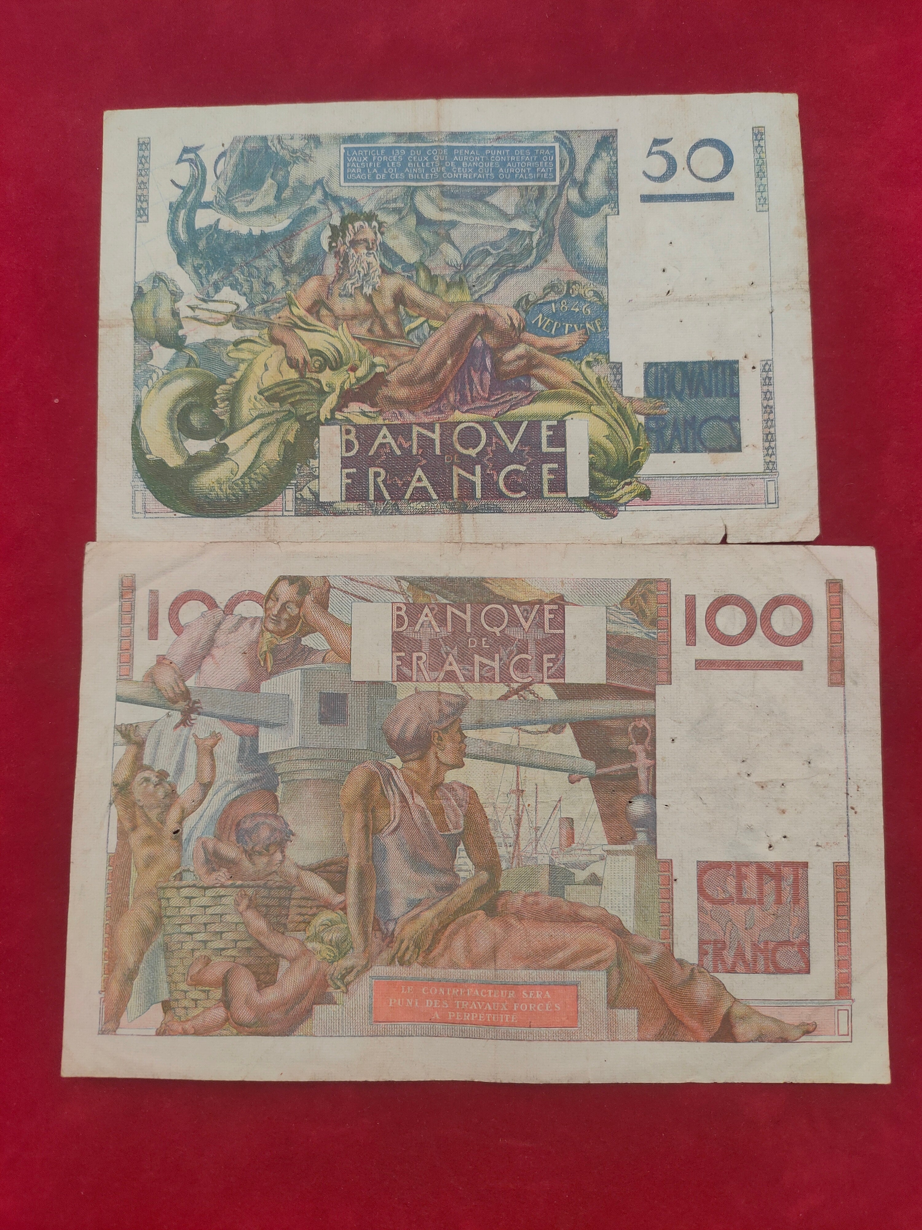 BANK OF FRANCE 50, 100 FRANCS (C056)