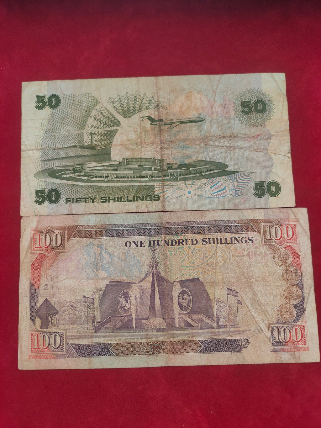 CENTRAL BANK OF KENYA 50, 100 SHILLINGS (REF. 143)