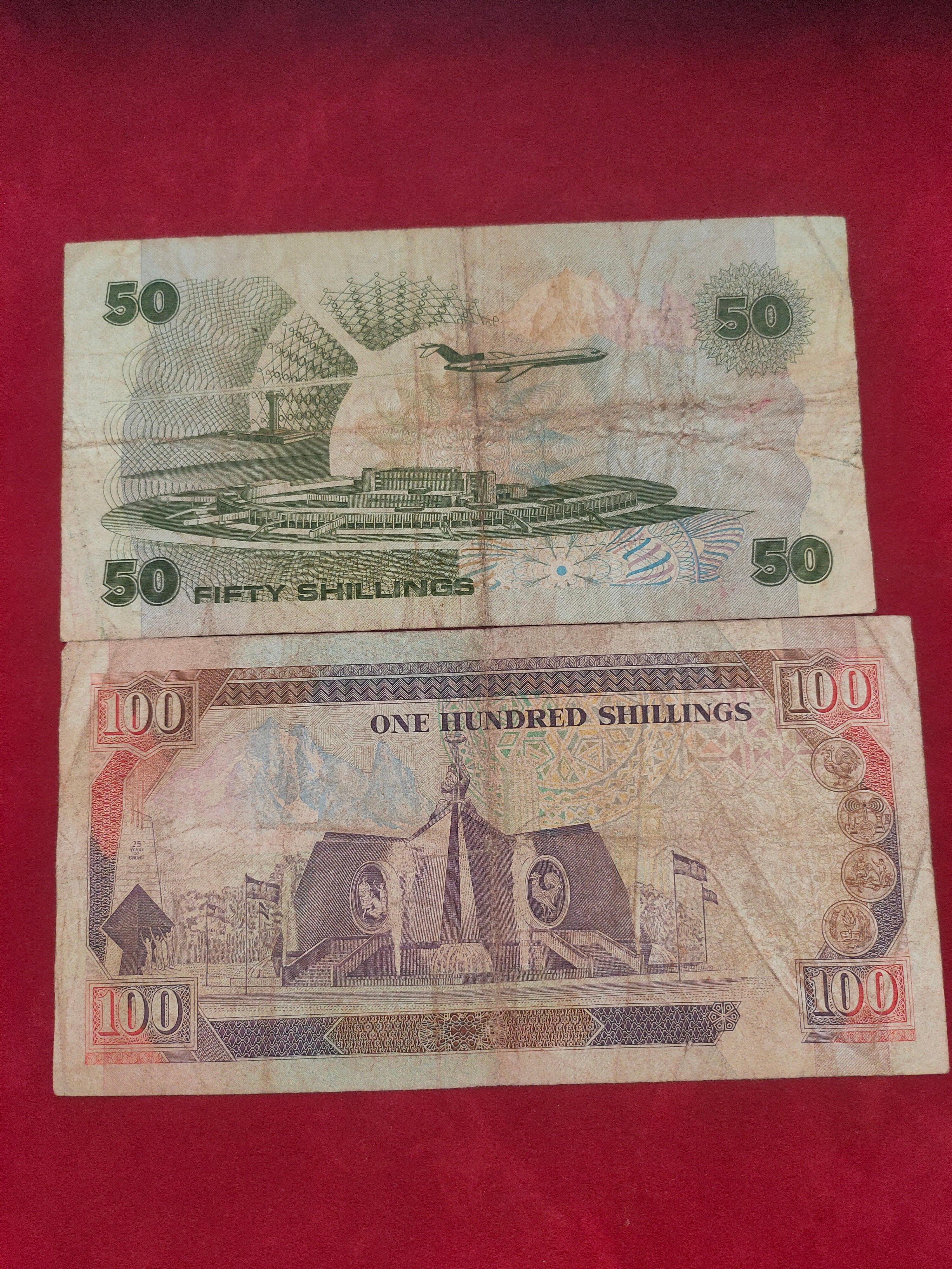 CENTRAL BANK OF KENYA 50, 100 SHILLINGS (REF. 143)