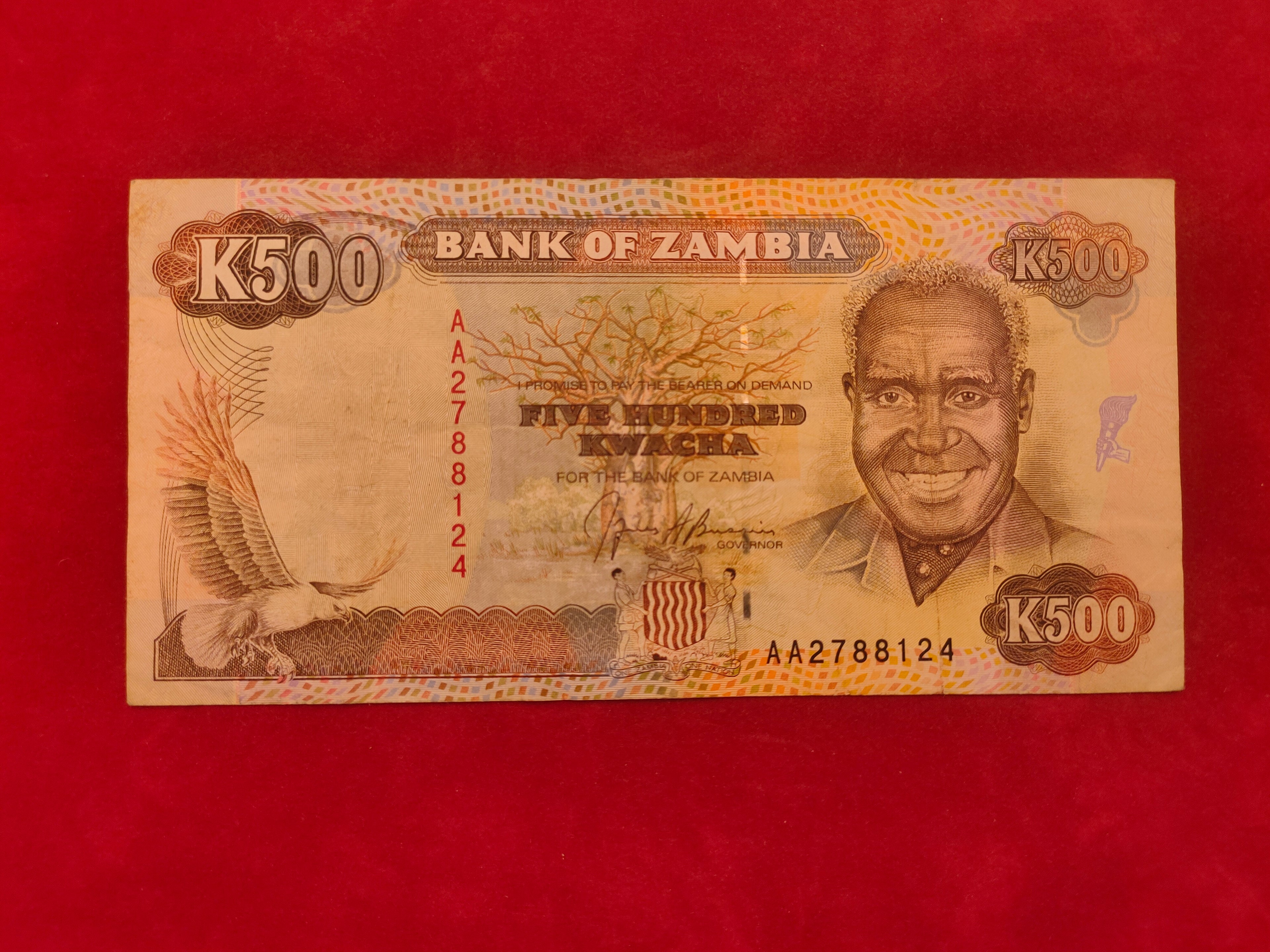 BANK OF ZAMBIA 500 KWACHA (D951)