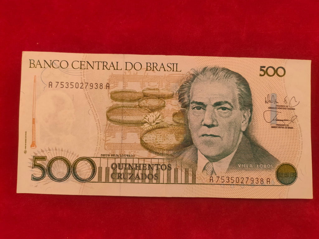 CENTRAL BANK OF BRASIL 500 CRUZADOS (D541)