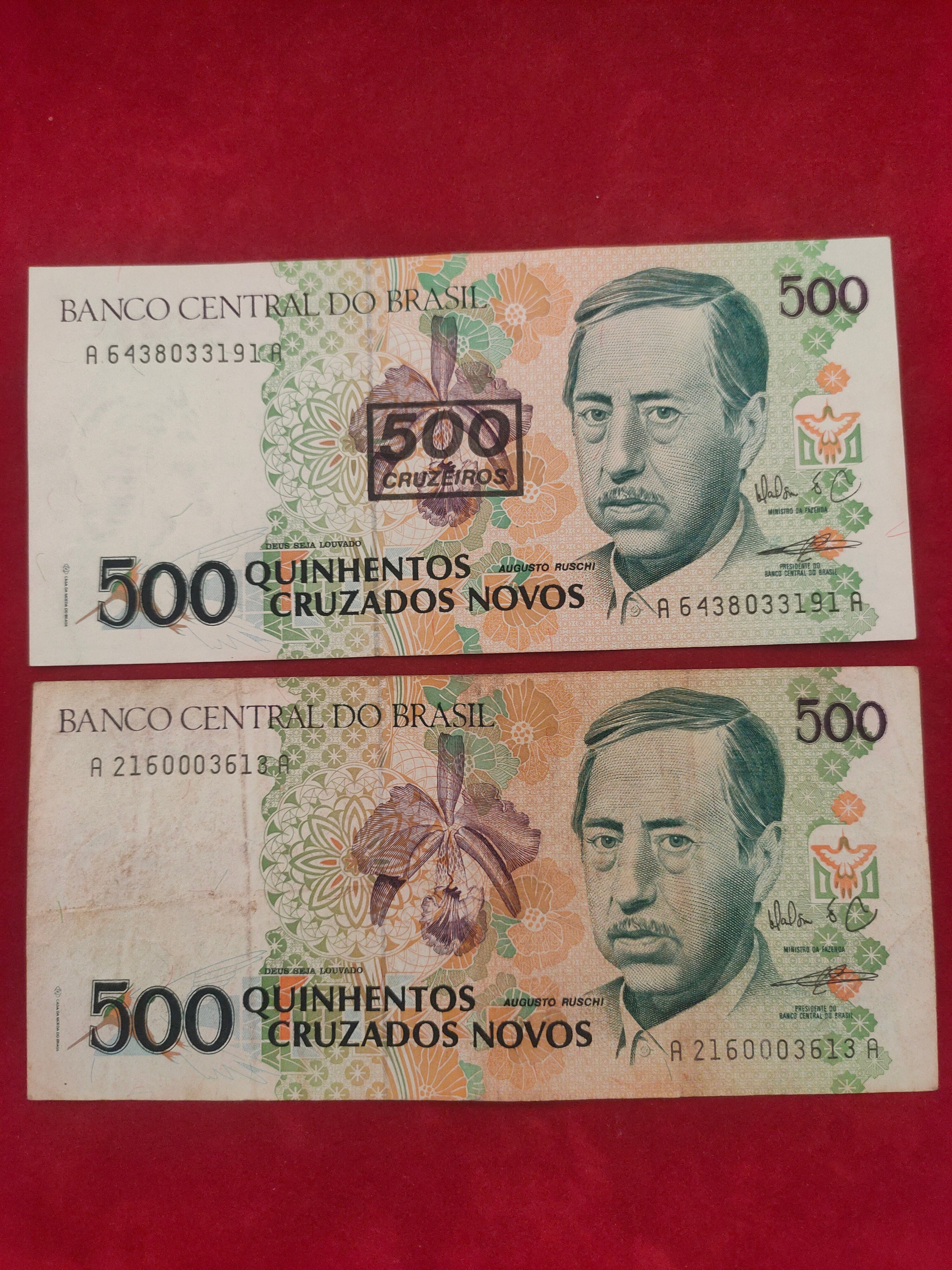 CENTRAL BANK OF BRASIL 500, 500CRUZADOS (D541)