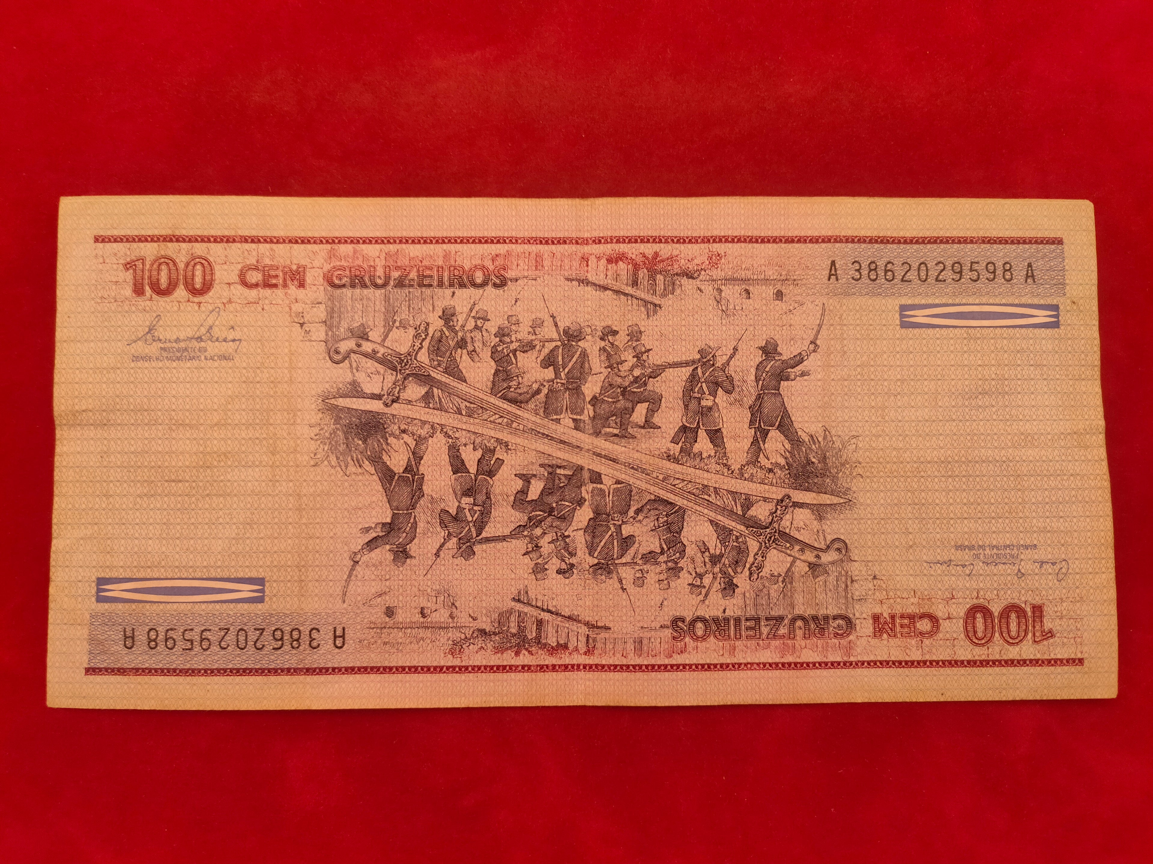 CENTRAL BANK OF BRASIL 100 CRUZADOS (D541)