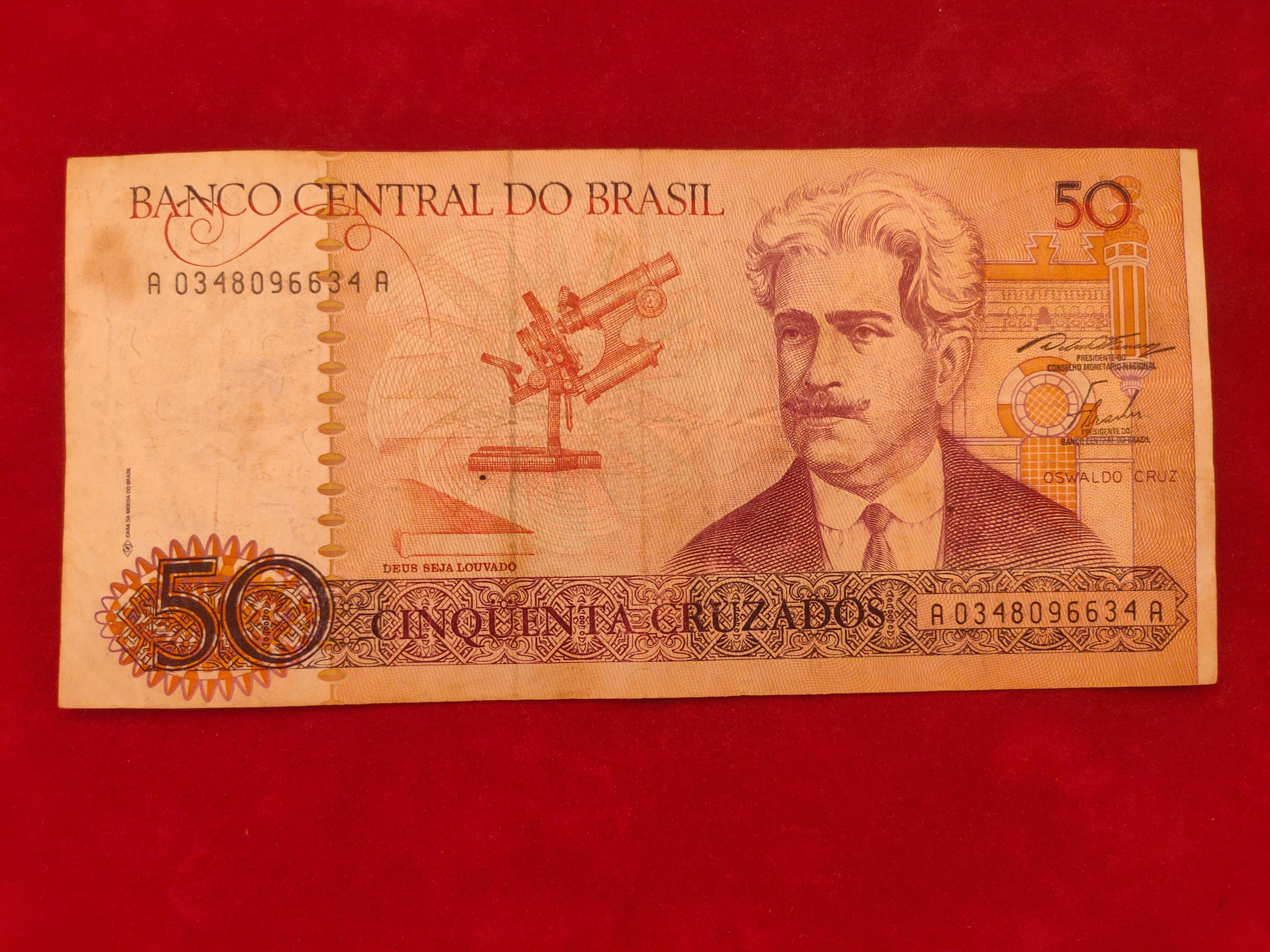 CENTRAL BANK OF BRASIL 50 CRUZADOS (D541)