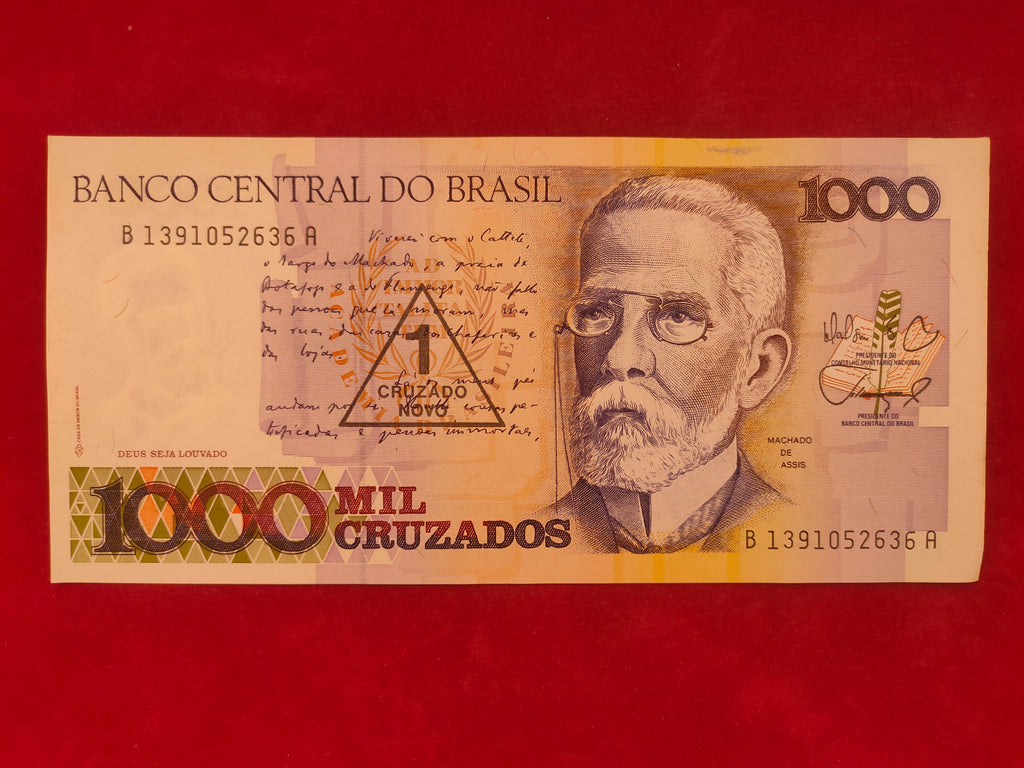 CENTRAL  BANK OF BRASIL 1000 CRUZADOS (D541)