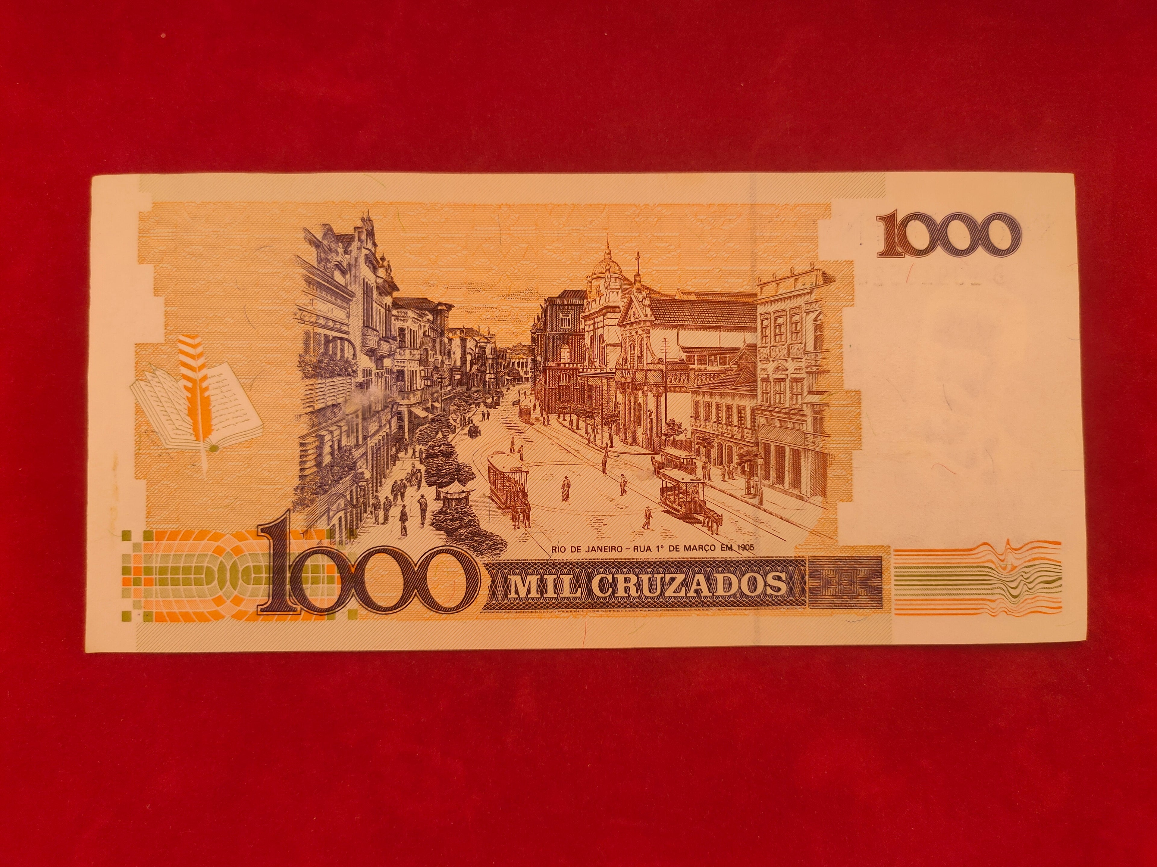 CENTRAL  BANK OF BRASIL 1000 CRUZADOS (D541)