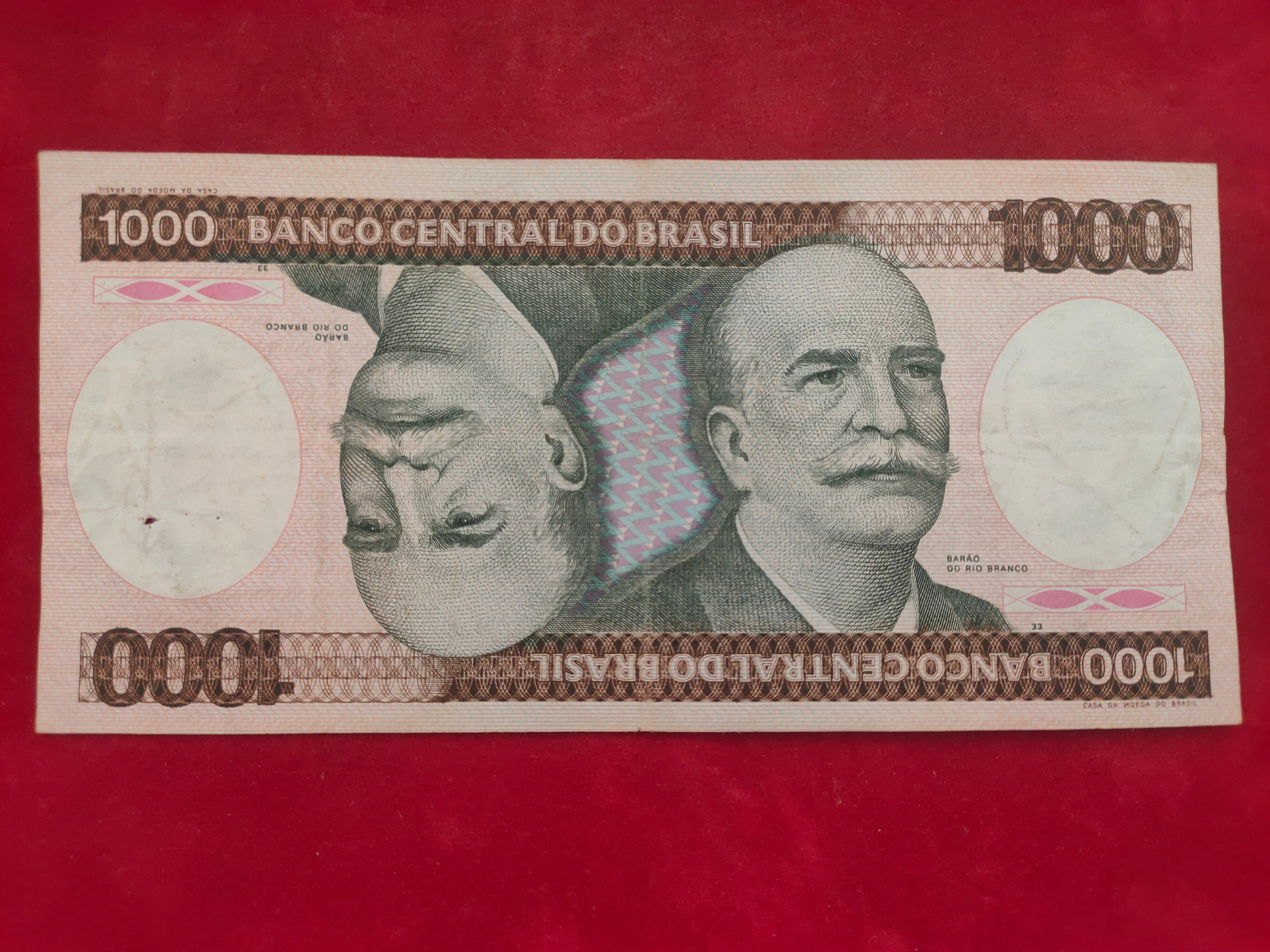 CENTRAL BANK OF BRASIL 1000 CRUZADOS (D541)